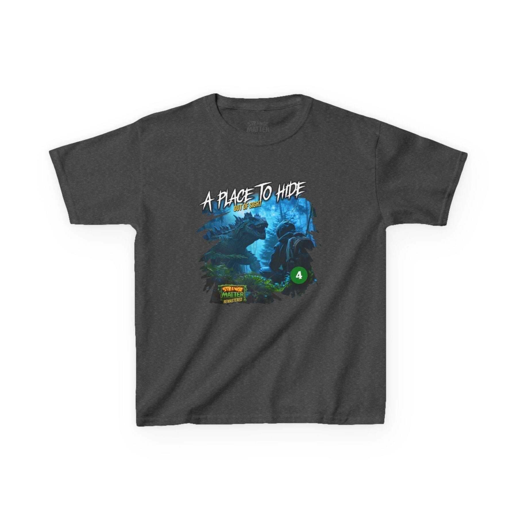 Kids Heavy Cotton Tee - Strange Matter: A Place to Hide - T-Shirt for YA horror and Action fans - Image 11
