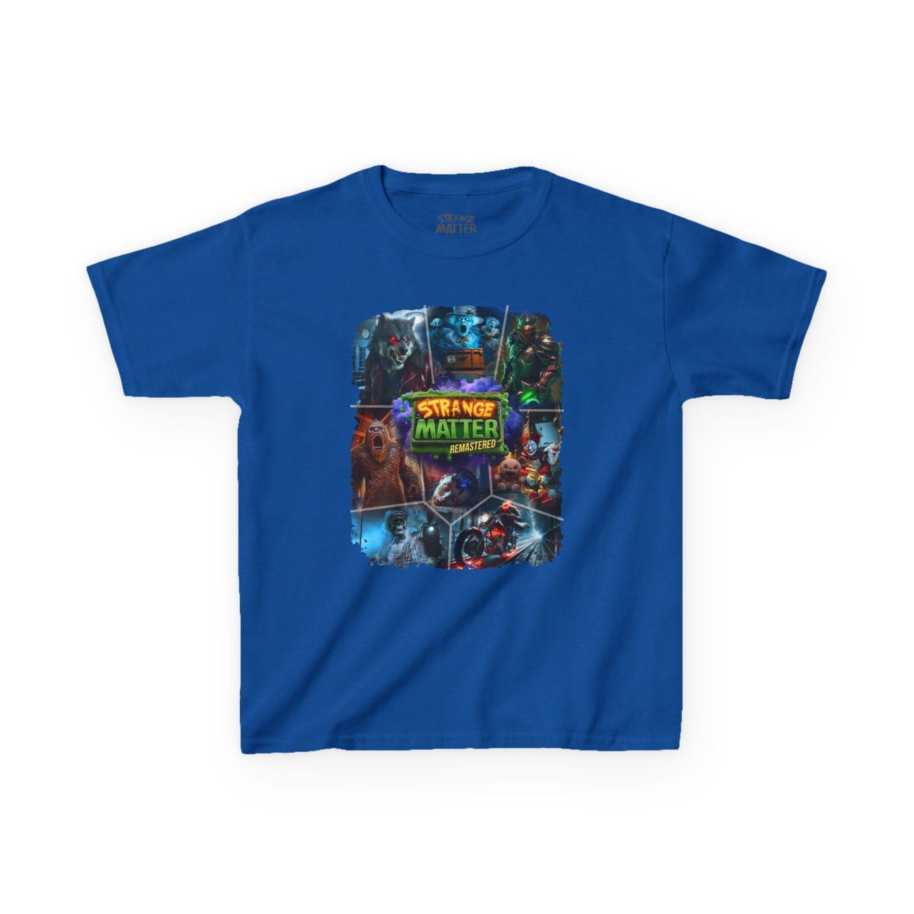 Kids Heavy Cotton Tee - Strange Matter Remastered Collage - full color - T-Shirt for YA horror and Action fans - Image 11