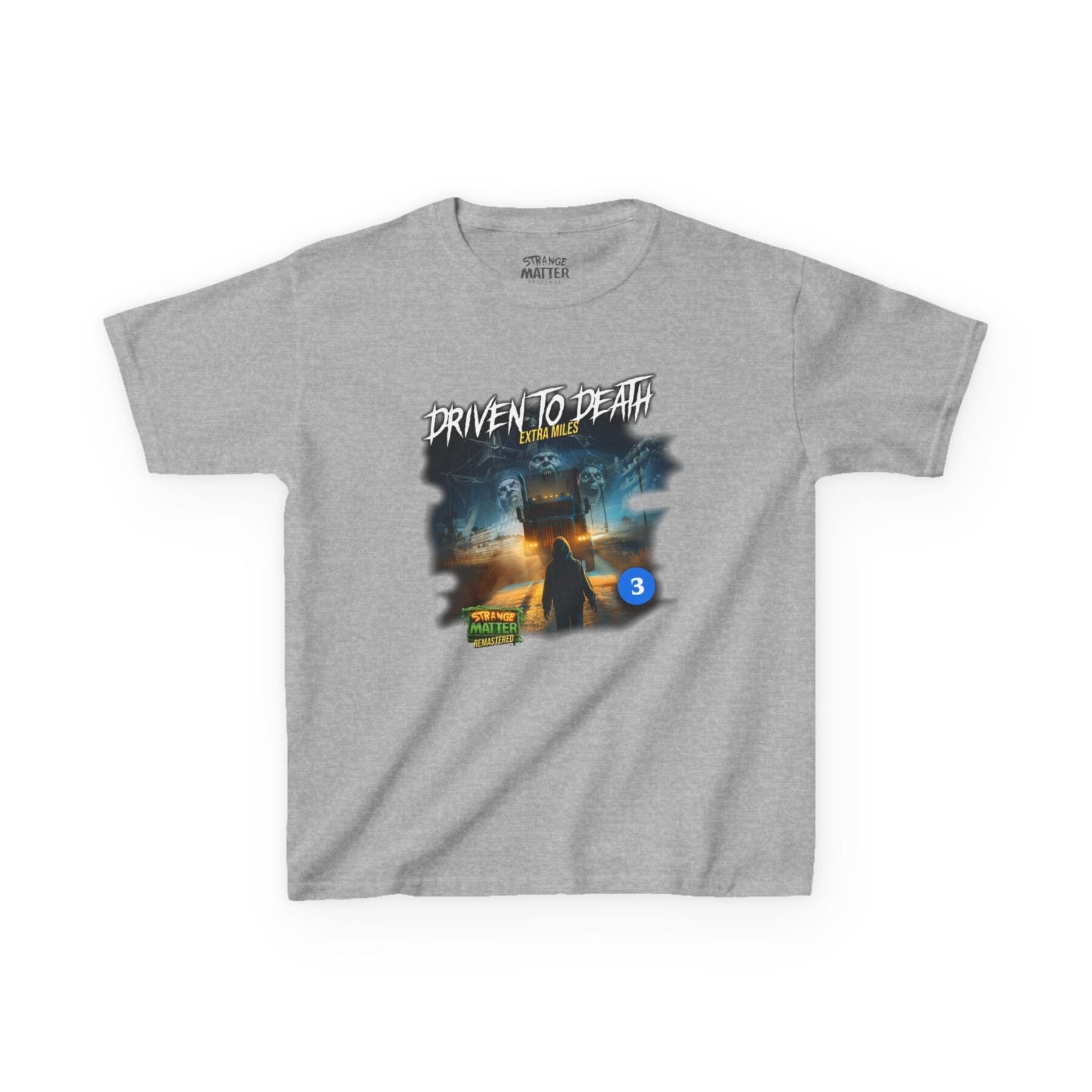 Kids Heavy Cotton Tee - Strange Matter: Driven to Death - T-Shirt for YA horror and Action fans - Image 5