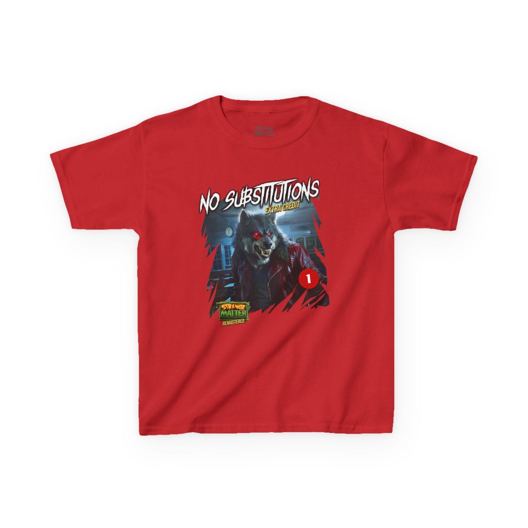 Kids Heavy Cotton Tee - Strange Matter: No Substitutions - T-Shirt for YA horror and Werewolf fans