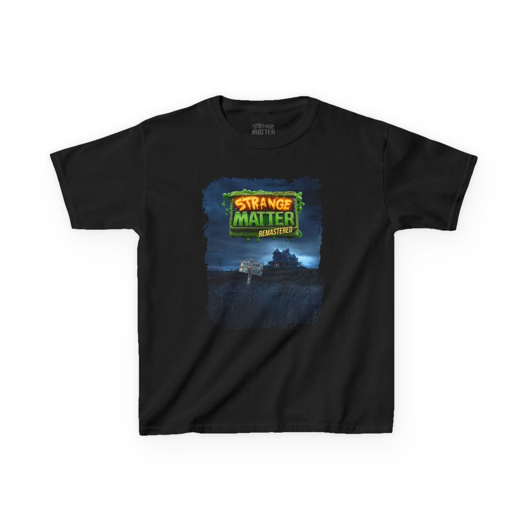 Kids Heavy Cotton Tee - Strange Matter: Fairchild Manor - full color - T-Shirt for YA horror and Action fans - Image 3