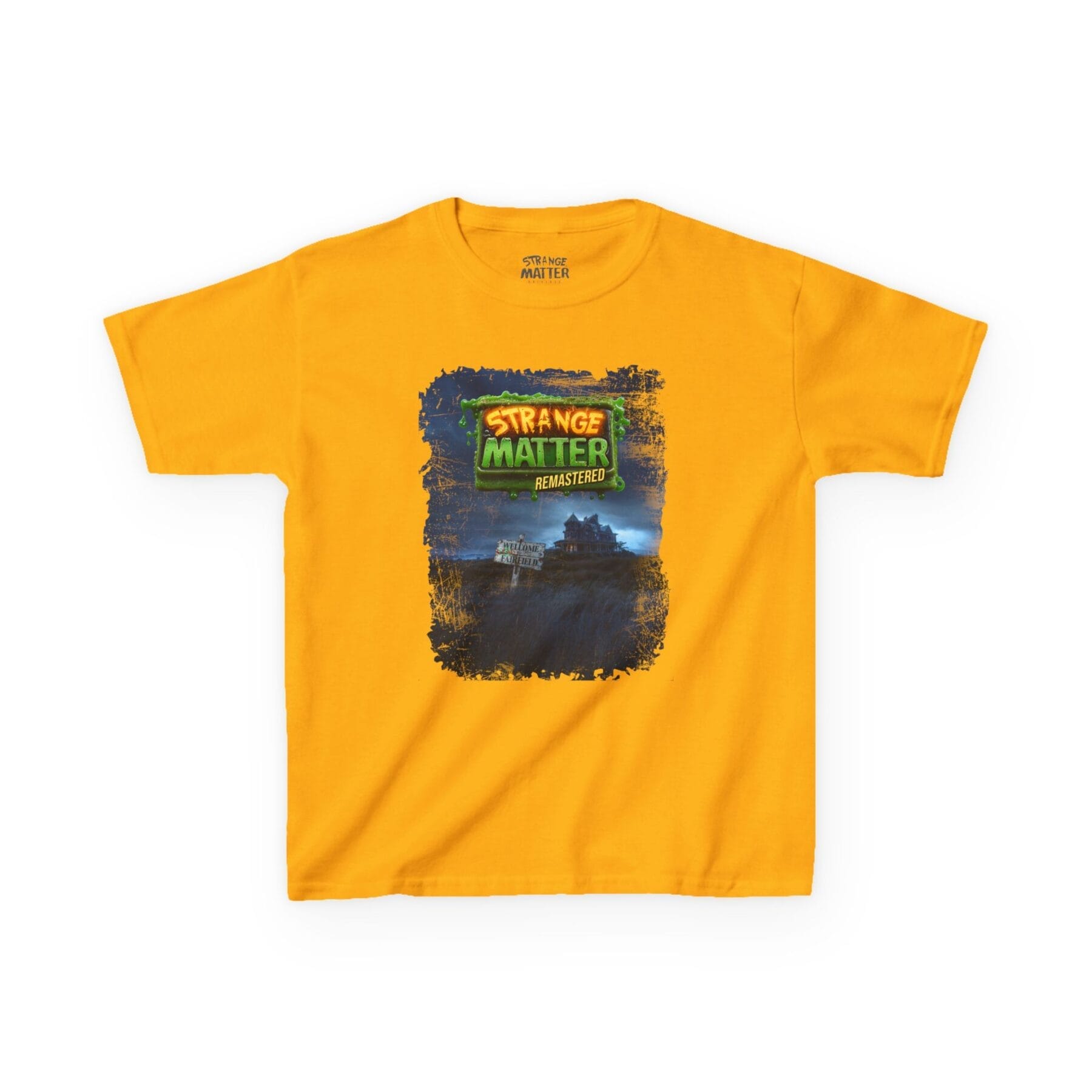 Kids Heavy Cotton Tee - Strange Matter: Fairchild Manor - full color - T-Shirt for YA horror and Action fans - Image 2
