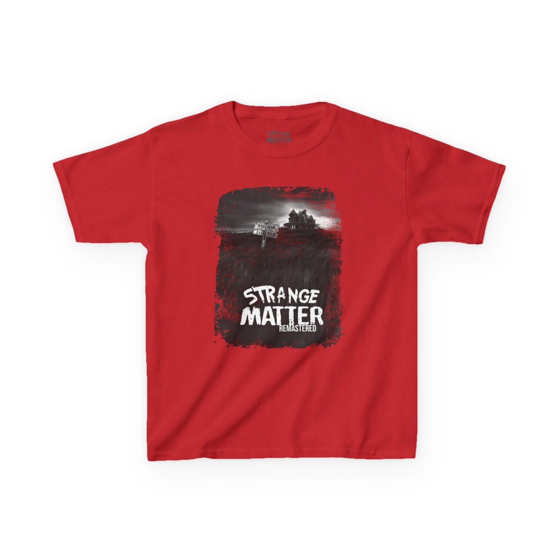 Kids Heavy Cotton Tee - Strange Matter: Fairchild Manor - T-Shirt for YA horror and Action fans - Image 14