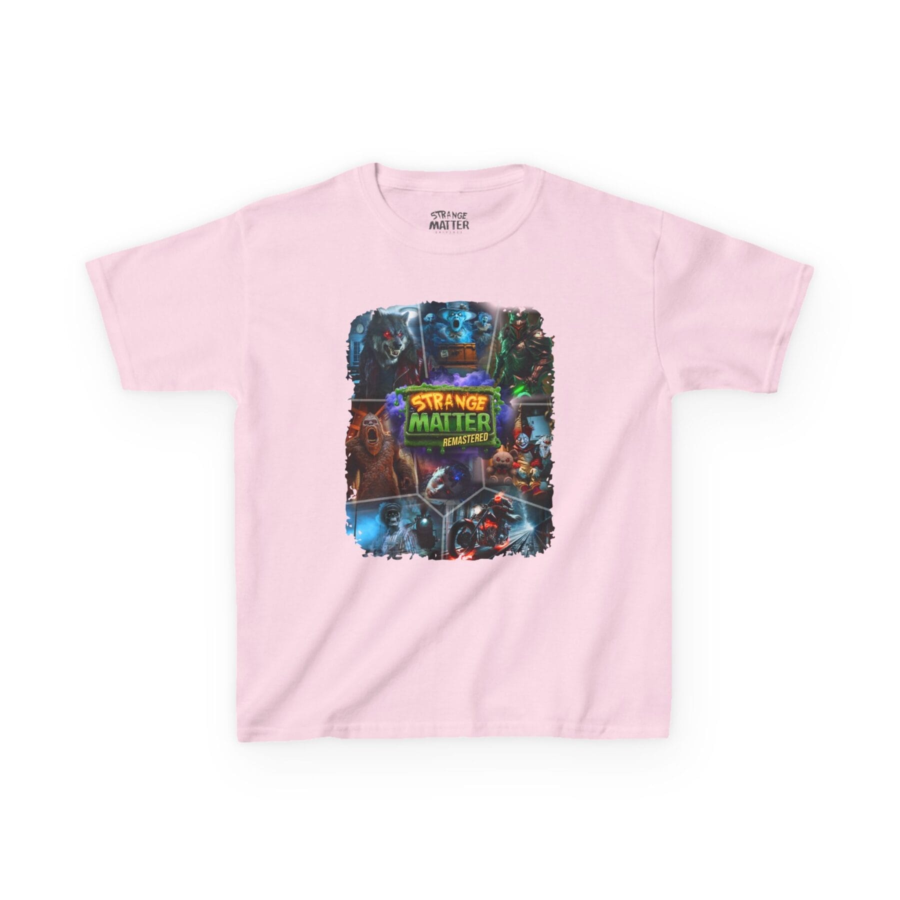 Kids Heavy Cotton Tee - Strange Matter Remastered Collage - full color - T-Shirt for YA horror and Action fans - Image 12
