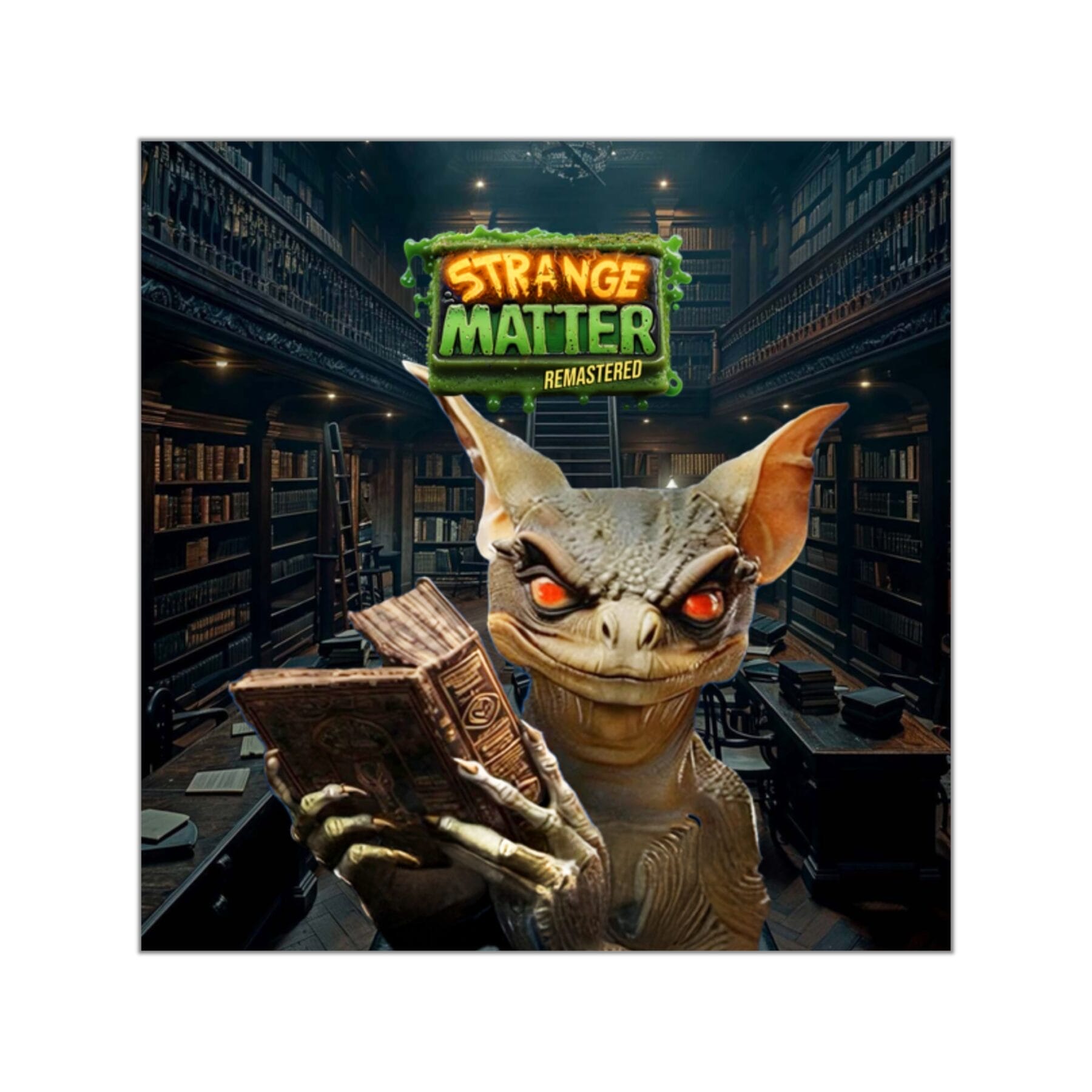 Square Vinyl Sticker - Strange Matter: Rilo in the Library of Fairchild Manor - Perfect for the Strange Matter and YA horror fan.