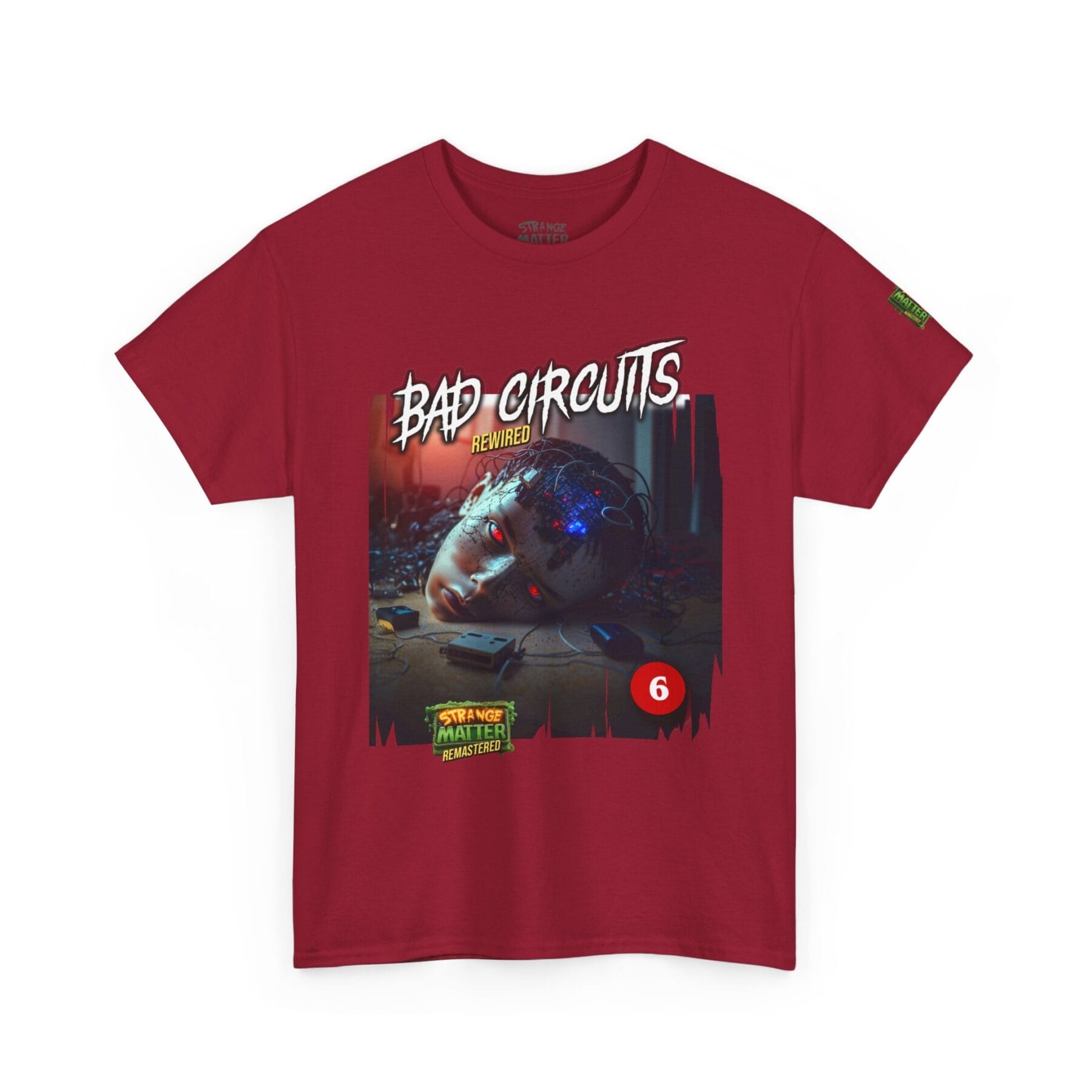 Adult Heavy Cotton Tee - Strange Matter: Bad Circuits - T-Shirt for YA horror and Action fans - Image 6