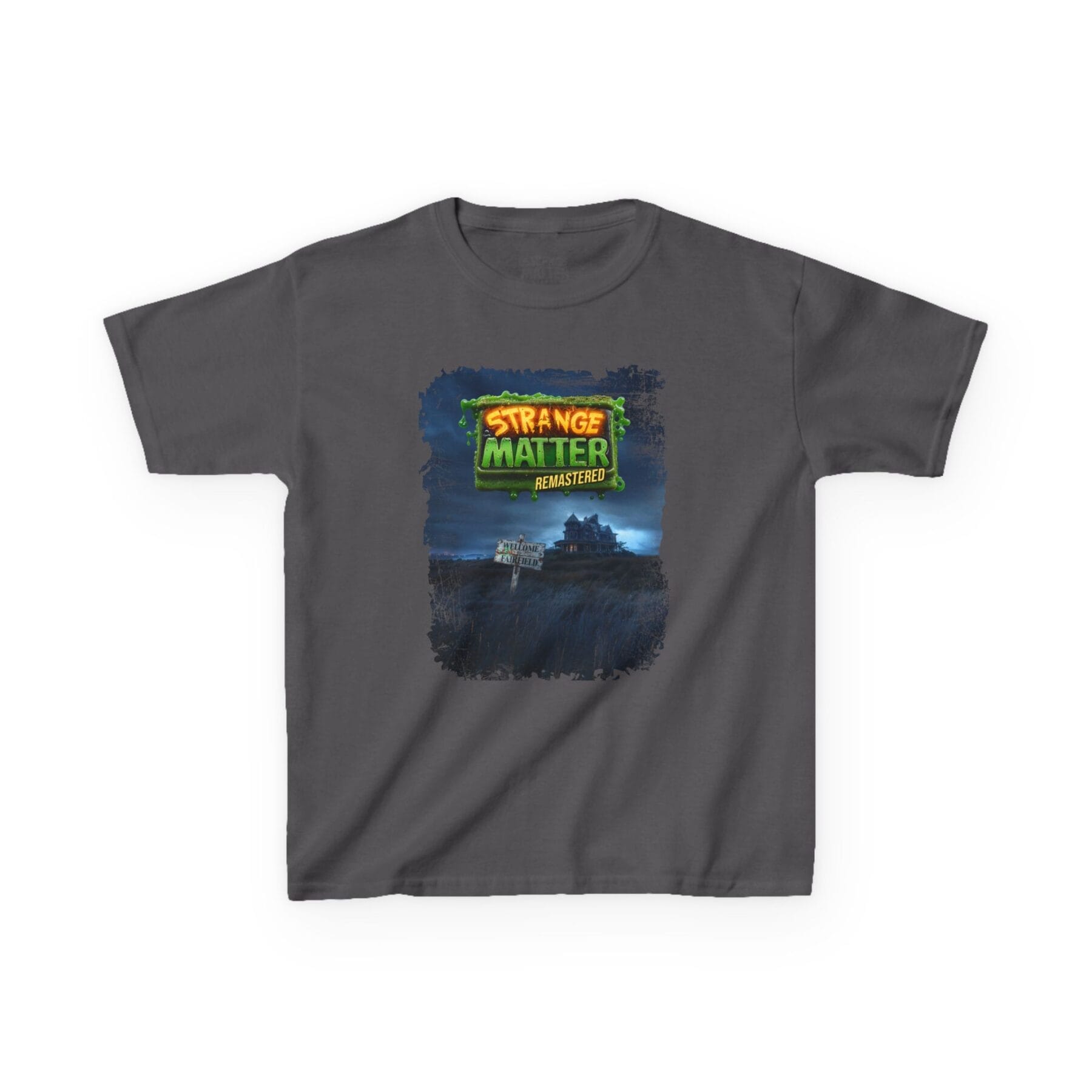Kids Heavy Cotton Tee - Strange Matter: Fairchild Manor - full color - T-Shirt for YA horror and Action fans - Image 4