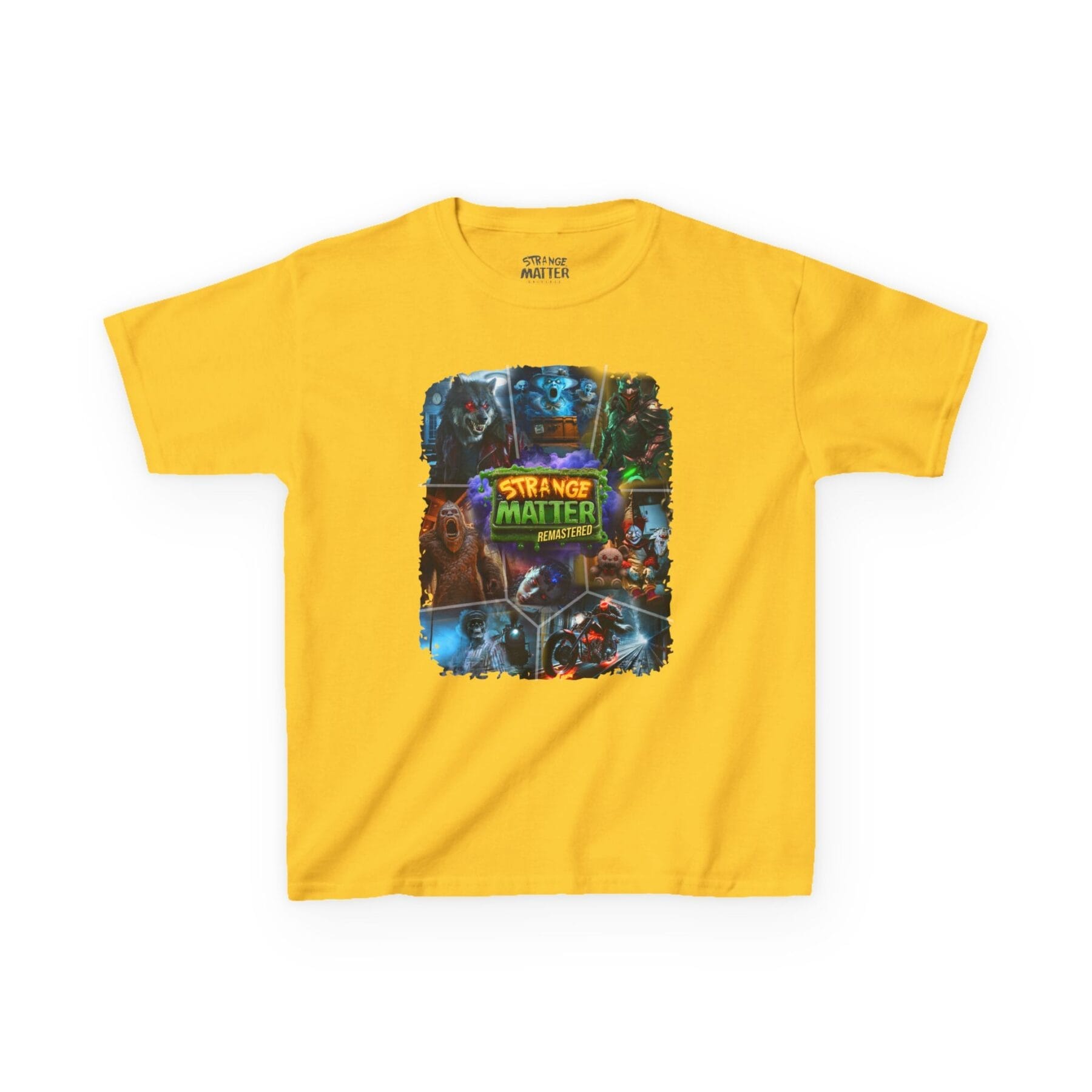 Kids Heavy Cotton Tee - Strange Matter Remastered Collage - full color - T-Shirt for YA horror and Action fans - Image 7
