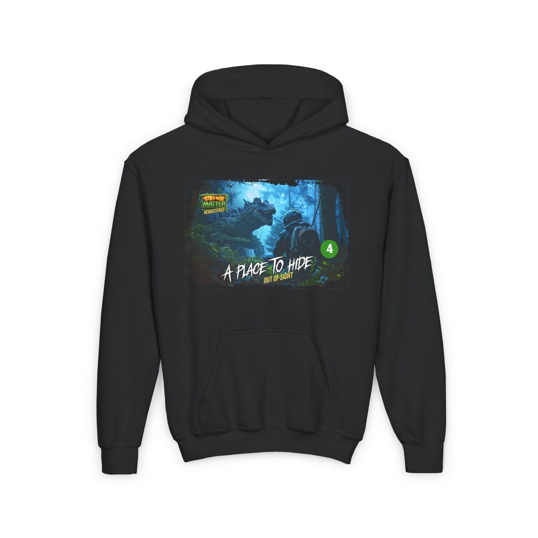 Kids Midweight Hoodie - Strange Matter: A Place to Hide - Perfect for YA horror fans - Image 3