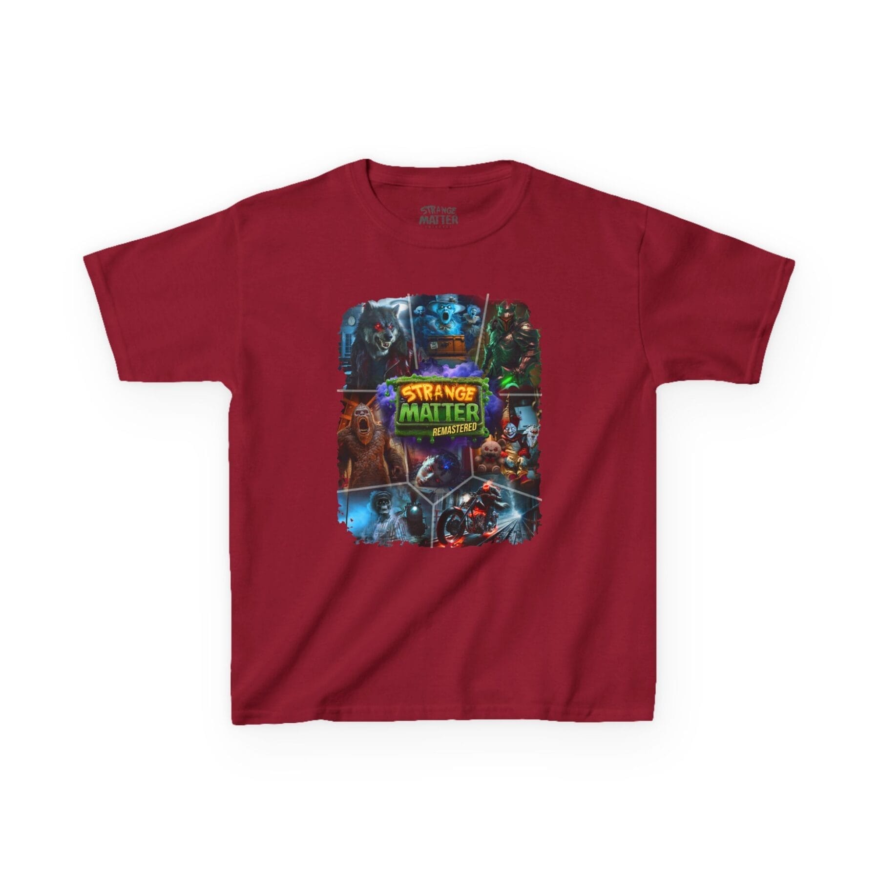 Kids Heavy Cotton Tee - Strange Matter Remastered Collage - full color - T-Shirt for YA horror and Action fans - Image 15