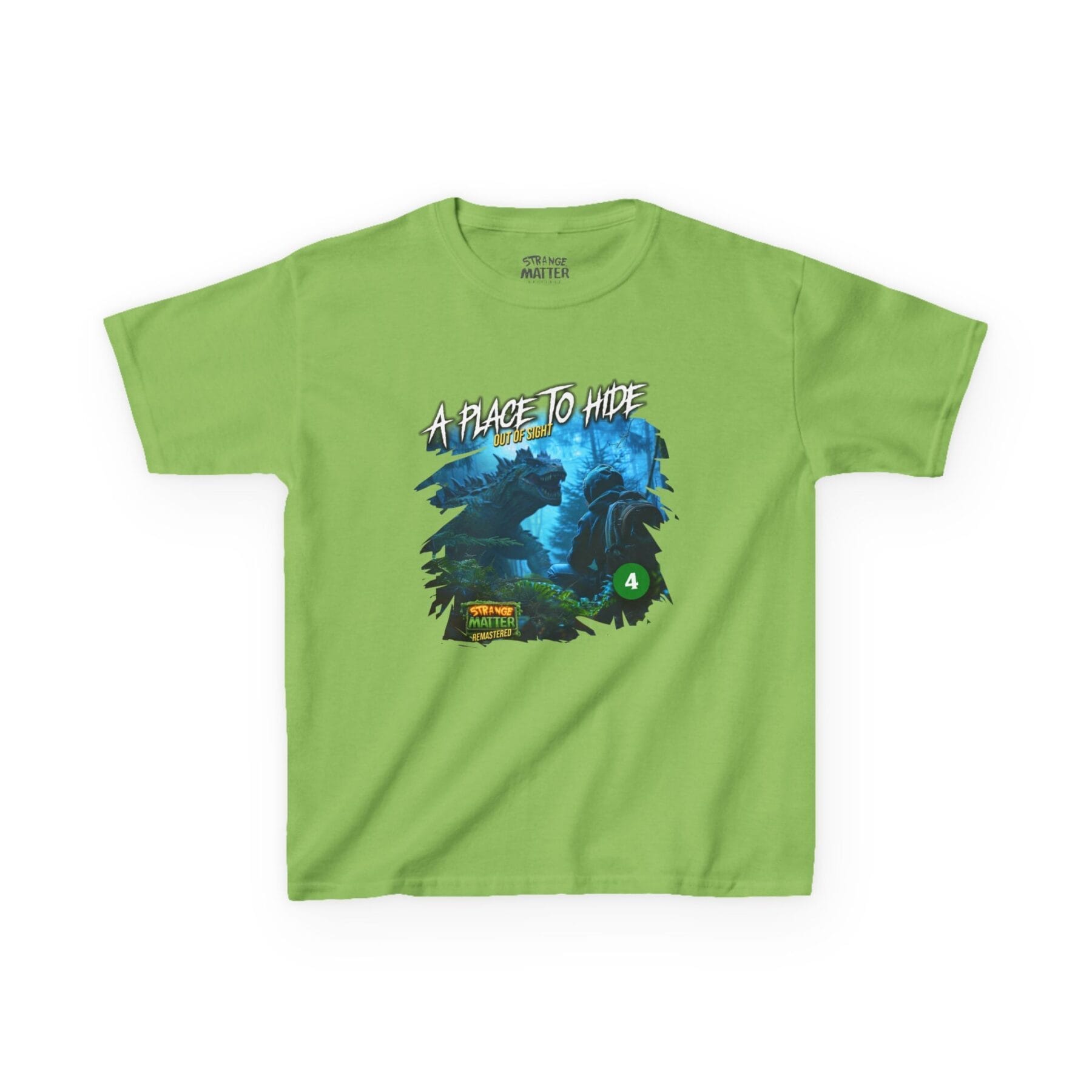 Kids Heavy Cotton Tee - Strange Matter: A Place to Hide - T-Shirt for YA horror and Action fans - Image 2