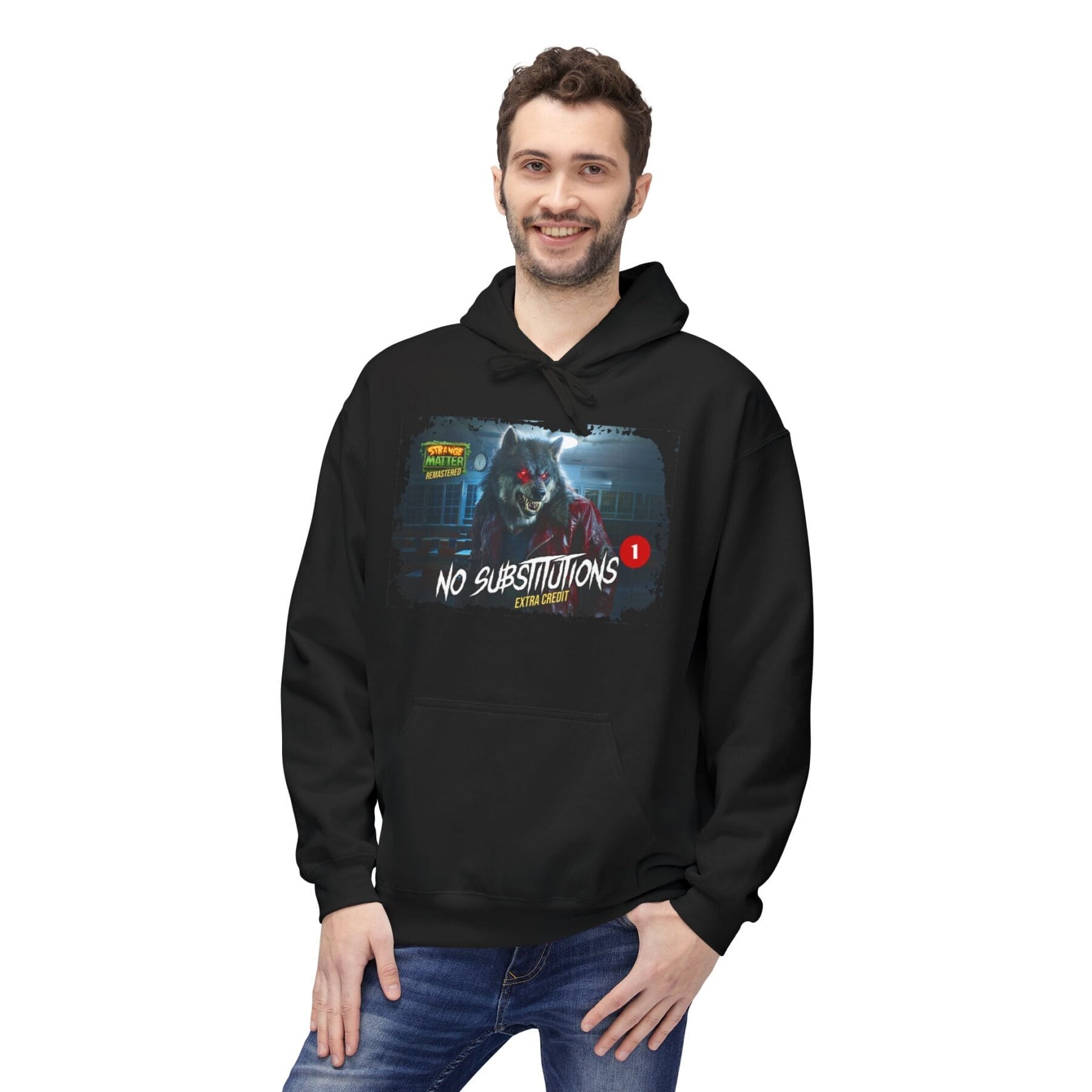 Adult Midweight Hoodie - Strange Matter: No Substitutions - Perfect for YA horror fans - Image 3