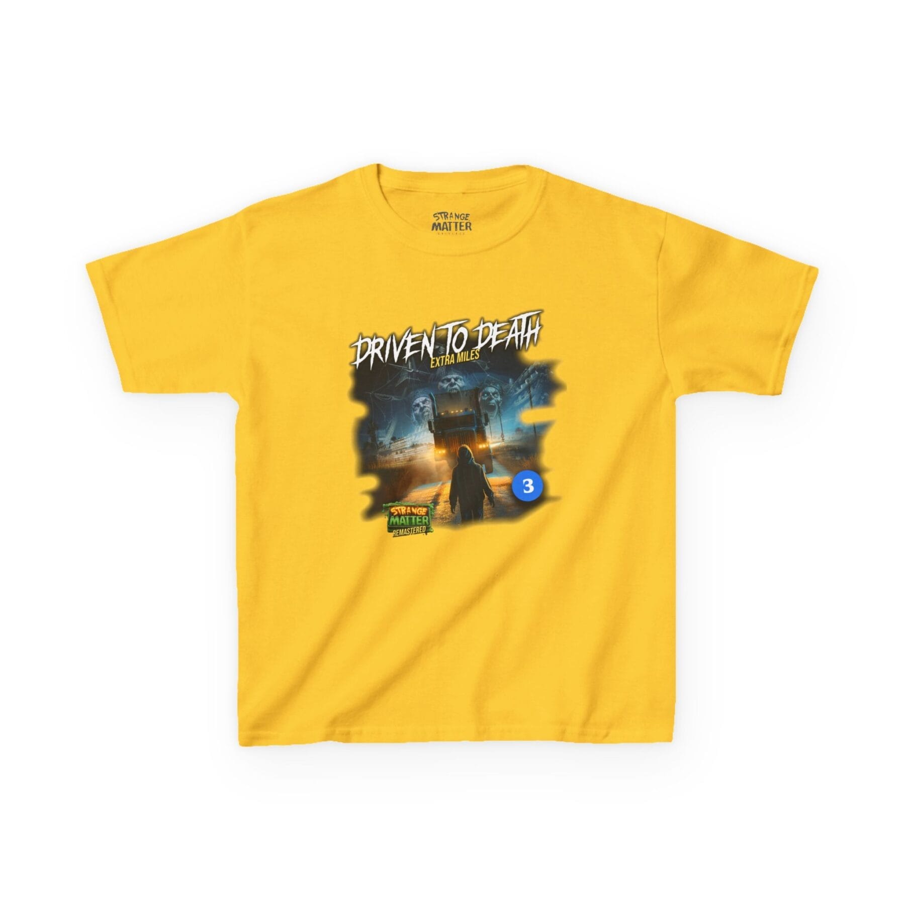 Kids Heavy Cotton Tee - Strange Matter: Driven to Death - T-Shirt for YA horror and Action fans - Image 9