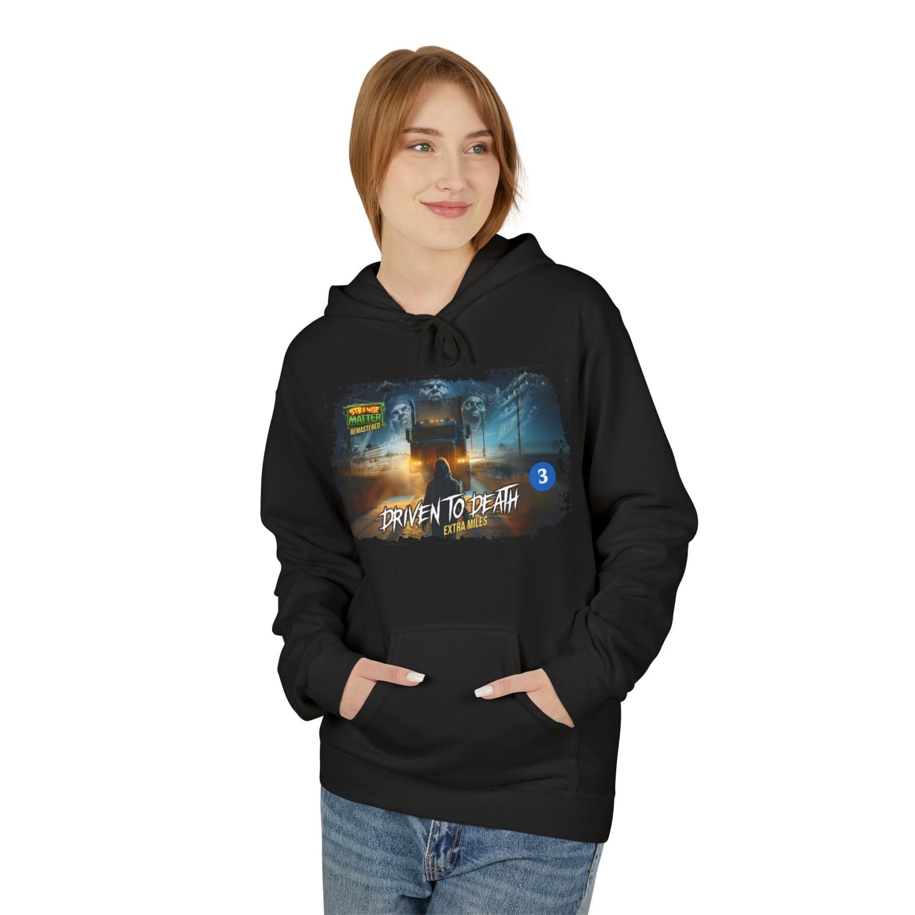 Adult Midweight Hoodie - Strange Matter: Driven to Death - T-Shirt for YA horror and Action fans - Image 2