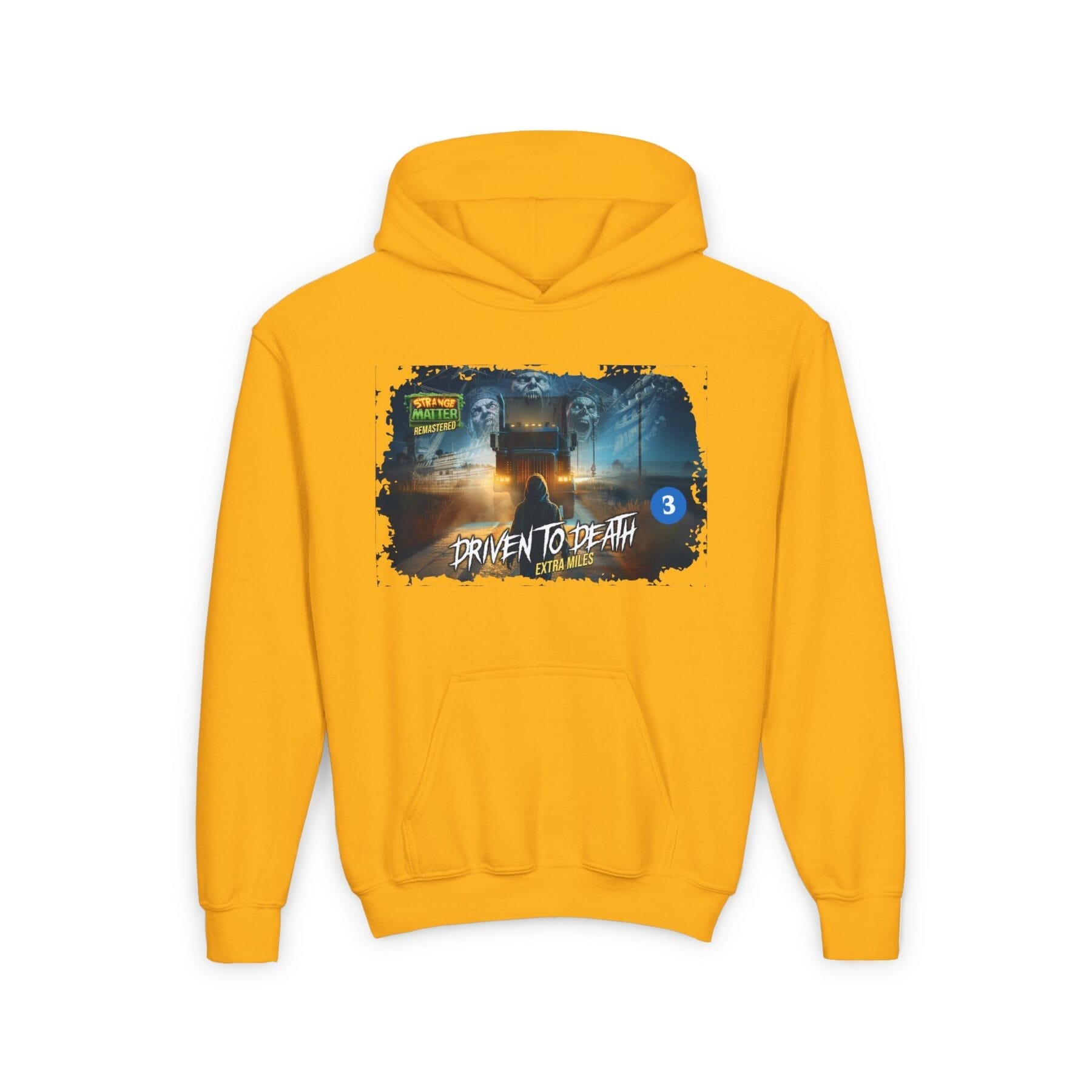 Kids Midweight Hoodie - Strange Matter: Driven to Death - Hoodie for YA horror and Action fans - Image 6