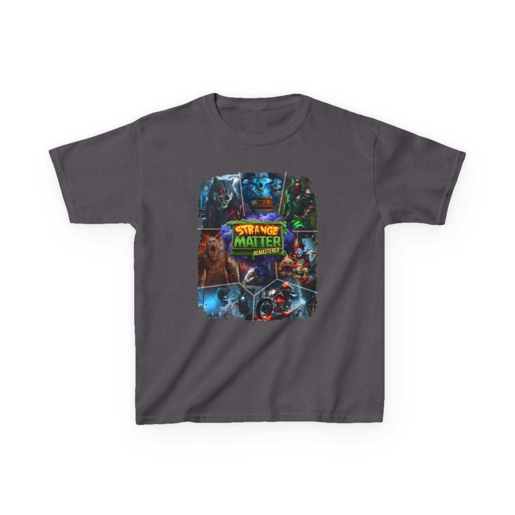 Kids Heavy Cotton Tee - Strange Matter Remastered Collage - full color - T-Shirt for YA horror and Action fans - Image 4