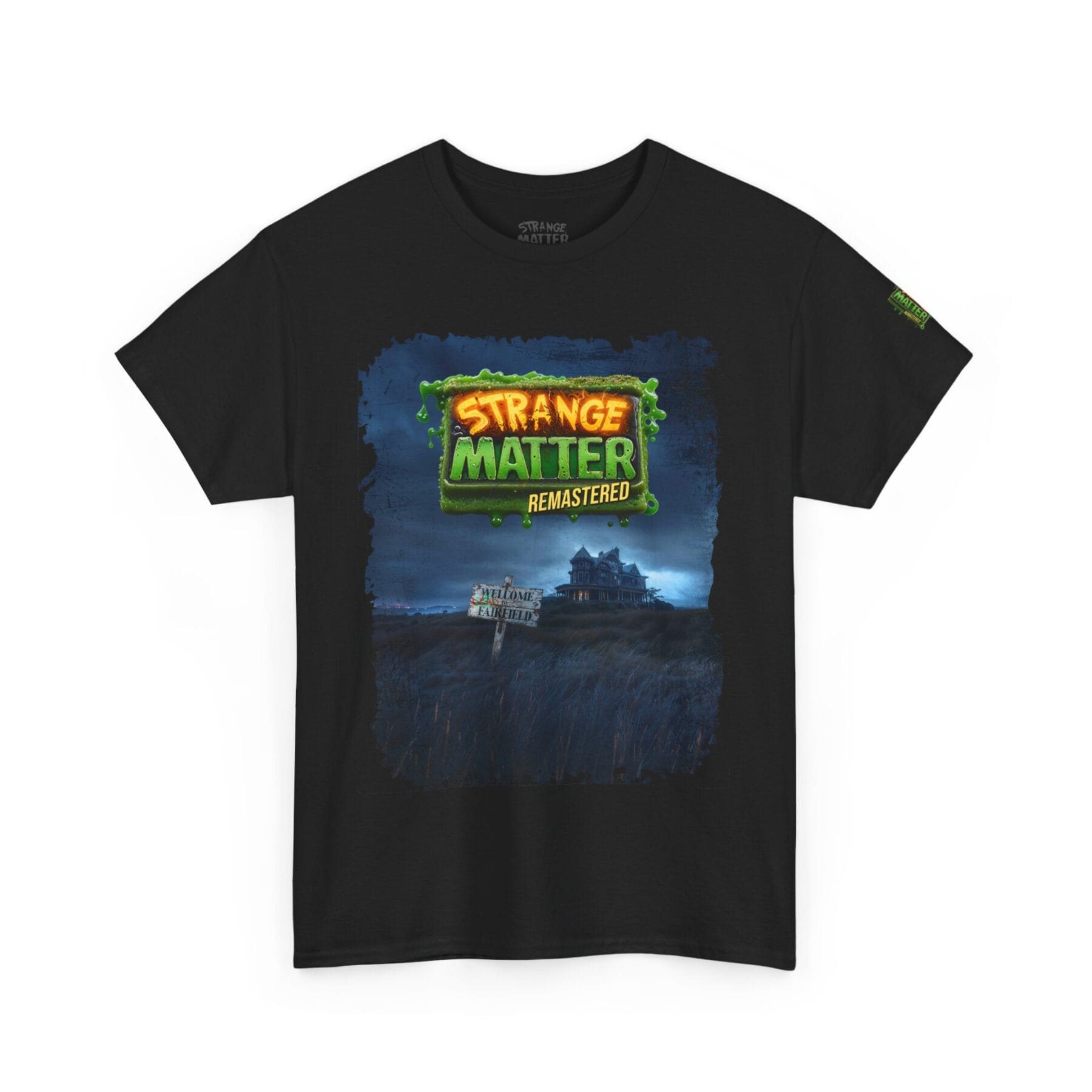 Adult Heavy Cotton Tee - Strange Matter: Fairchild Manor - Full Color - T-Shirt for YA horror and Action fans