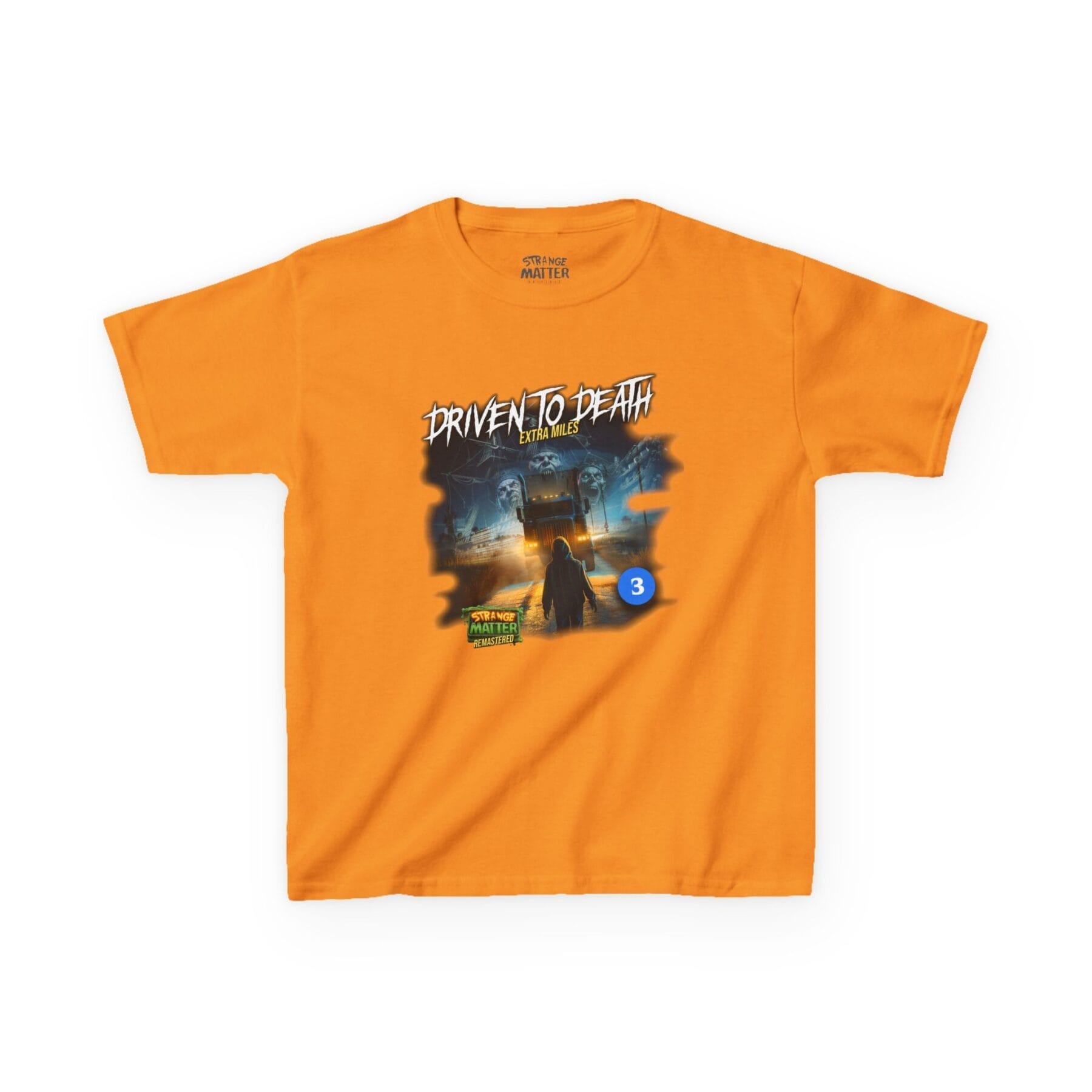 Kids Heavy Cotton Tee - Strange Matter: Driven to Death - T-Shirt for YA horror and Action fans - Image 6