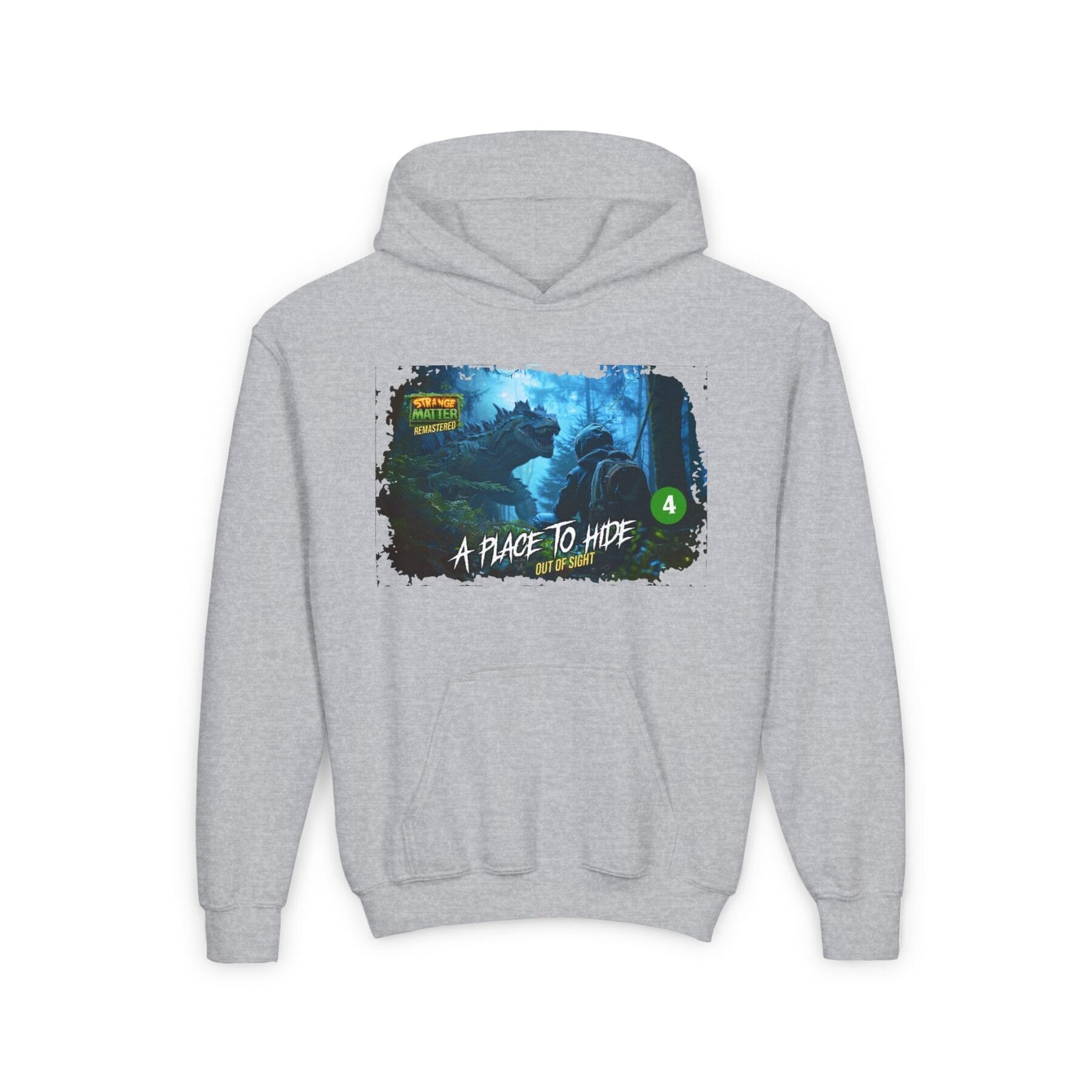 Kids Midweight Hoodie - Strange Matter: A Place to Hide - Perfect for YA horror fans - Image 4