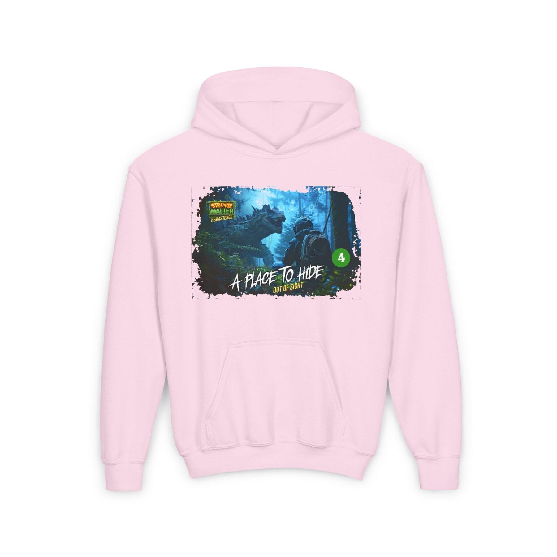 Kids Midweight Hoodie - Strange Matter: A Place to Hide - Perfect for YA horror fans - Image 13