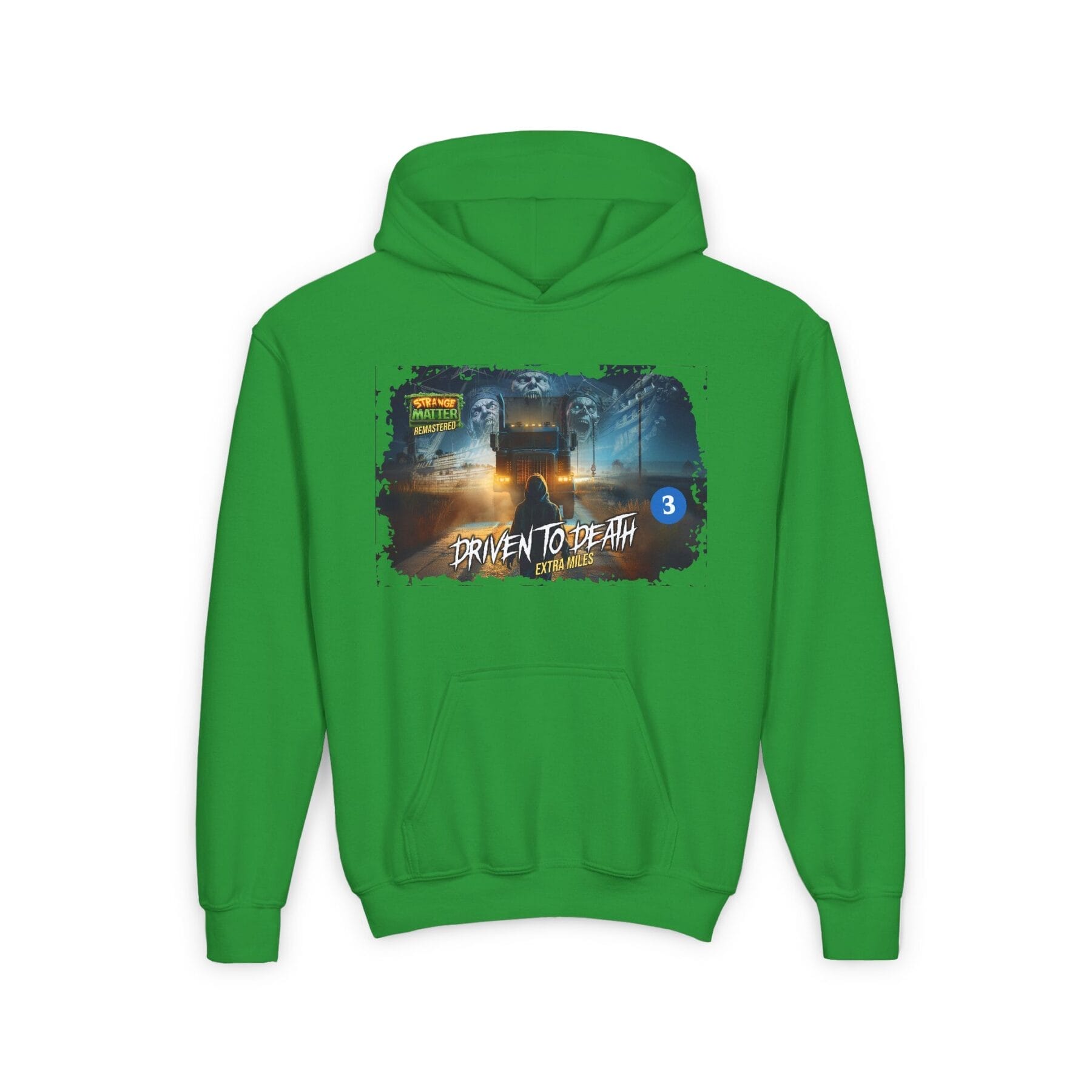 Kids Midweight Hoodie - Strange Matter: Driven to Death - Hoodie for YA horror and Action fans - Image 10
