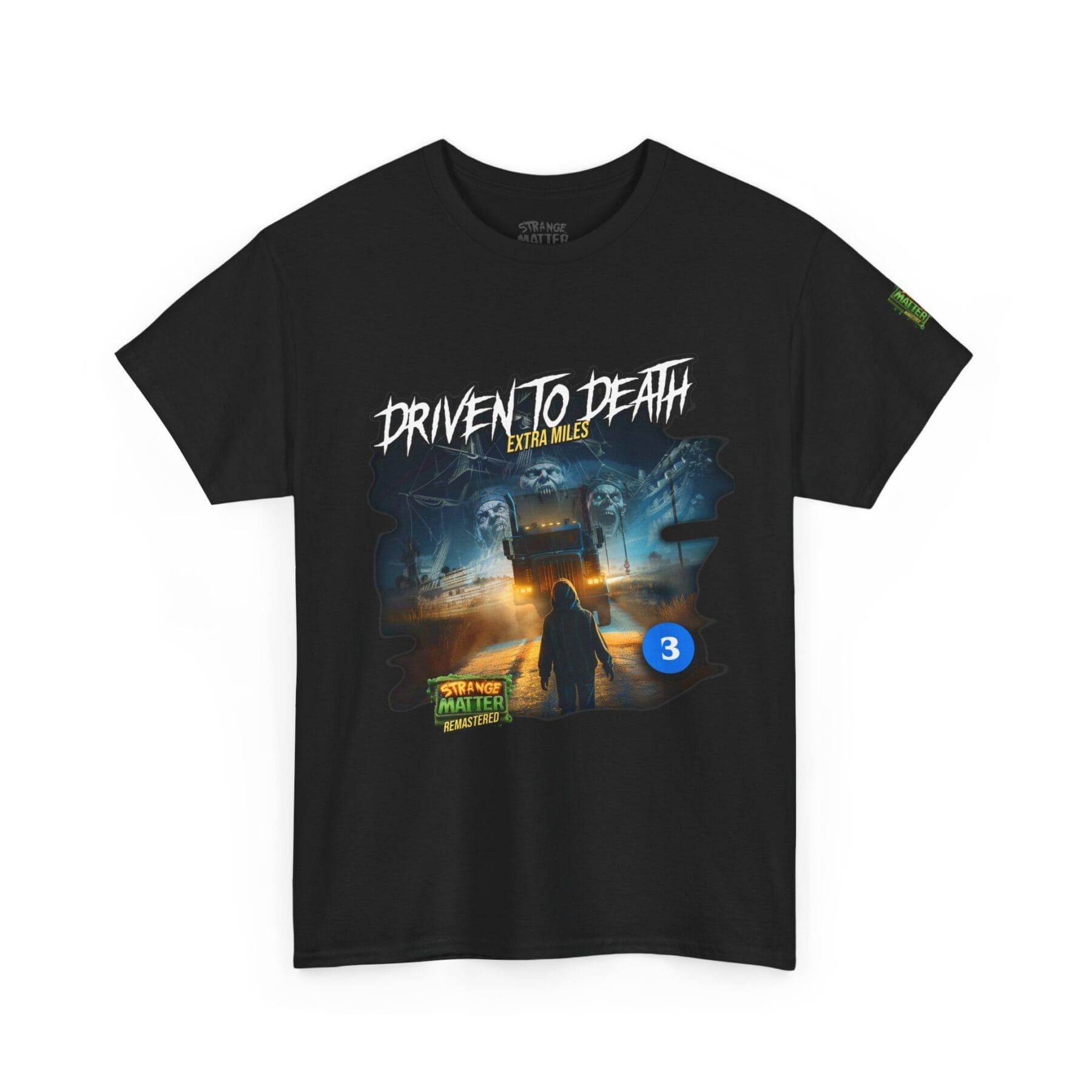 Adult Heavy Cotton Tee - Strange Matter: Driven to Death - T-Shirt for YA horror and Action fans