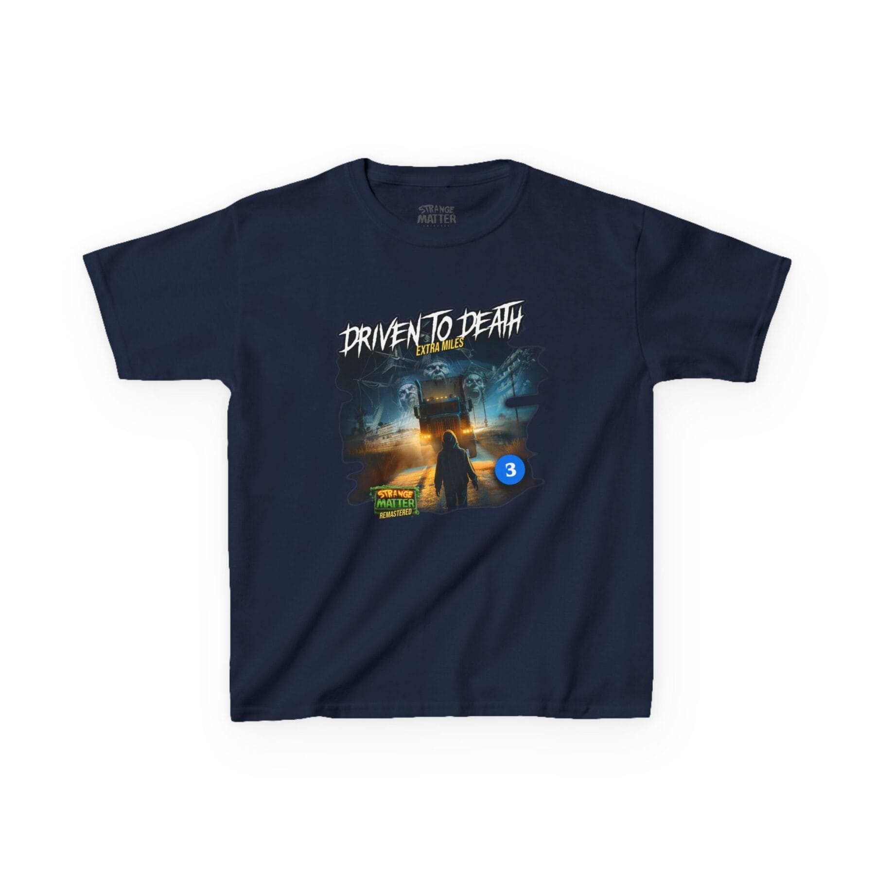 Kids Heavy Cotton Tee - Strange Matter: Driven to Death - T-Shirt for YA horror and Action fans - Image 4