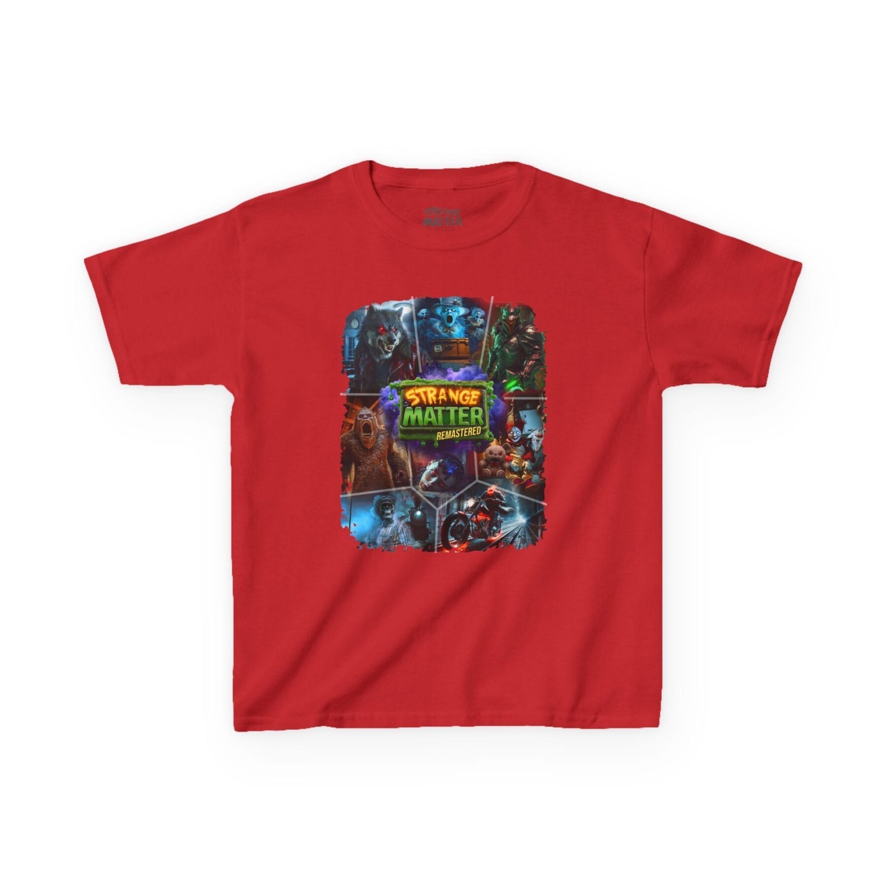 Kids Heavy Cotton Tee - Strange Matter Remastered Collage - full color - T-Shirt for YA horror and Action fans - Image 14