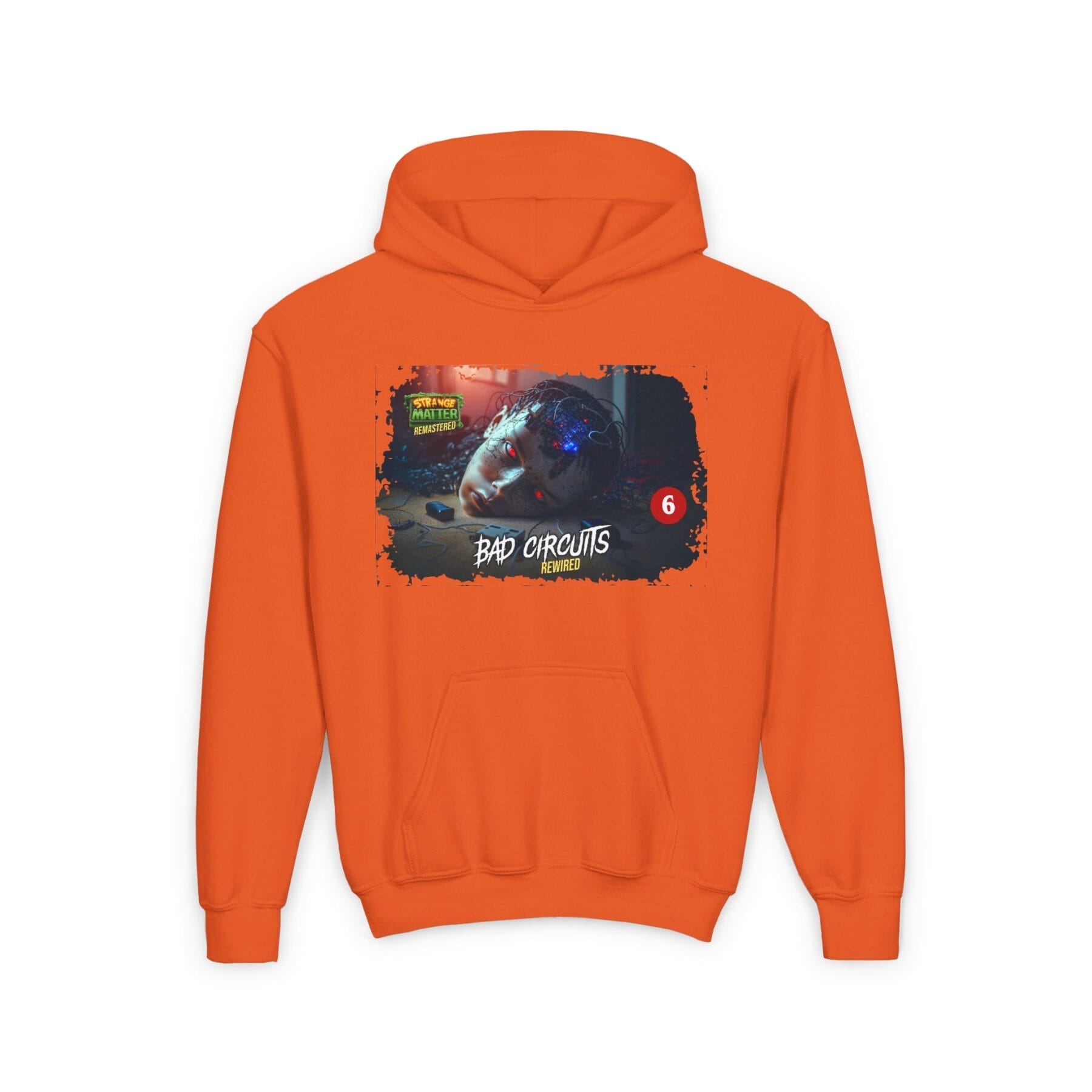 Kids Midweight Hoodie - Strange Matter: Bad Circuits - Perfect for YA horror fans - Image 3