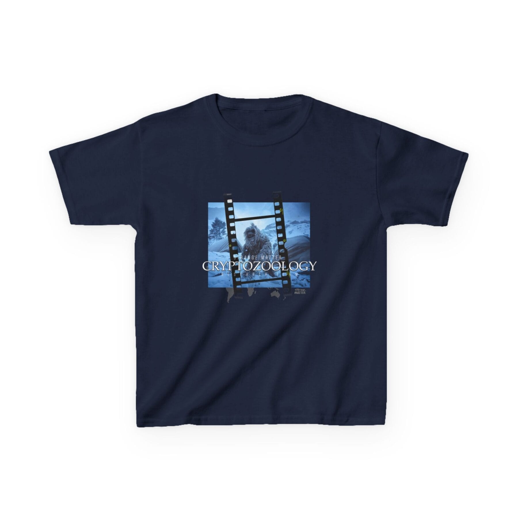 Kids Heavy Cotton Tee - Strange Matter - Cryptozoology Research Team - Yeti - Image 3
