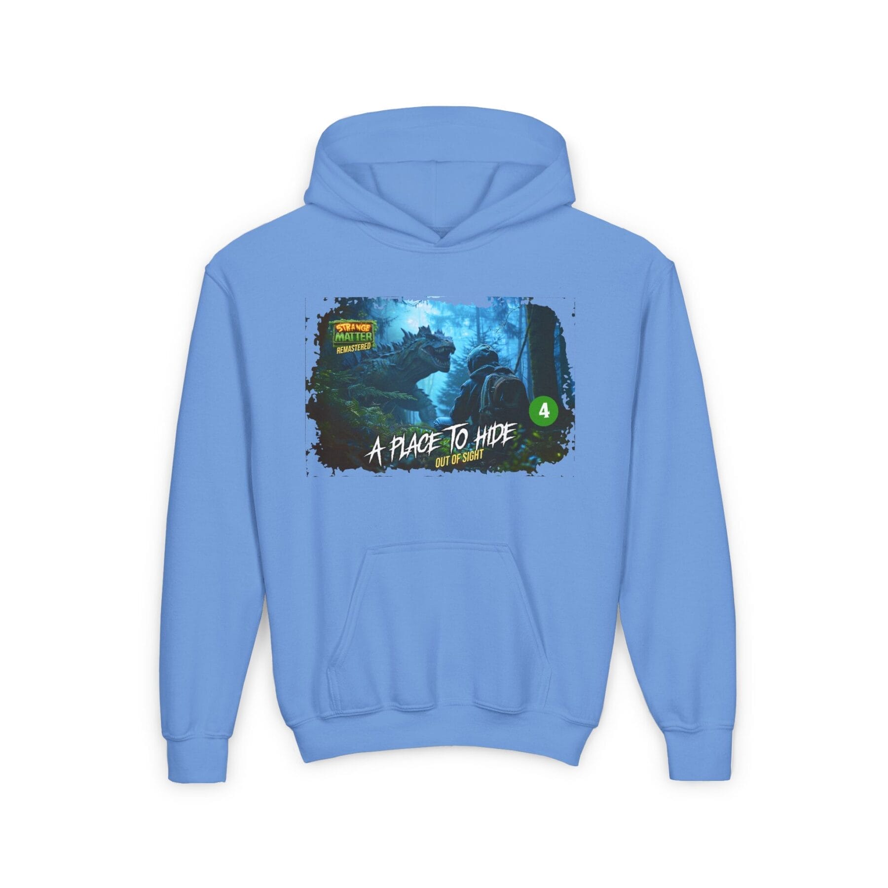 Kids Midweight Hoodie - Strange Matter: A Place to Hide - Perfect for YA horror fans - Image 2