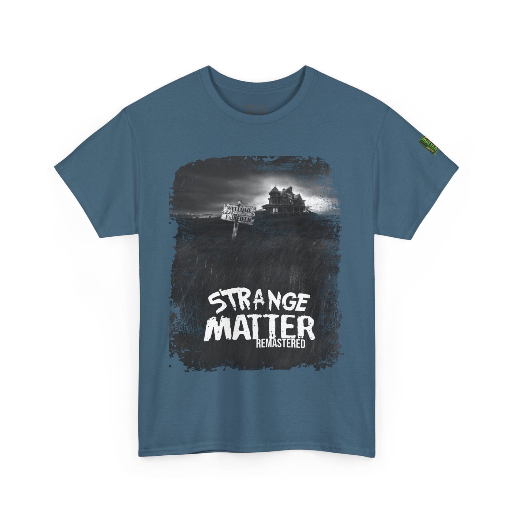 Adult Heavy Cotton Tee - Strange Matter: Fairchild Manor - T-Shirt for YA horror and Action fans - Image 5