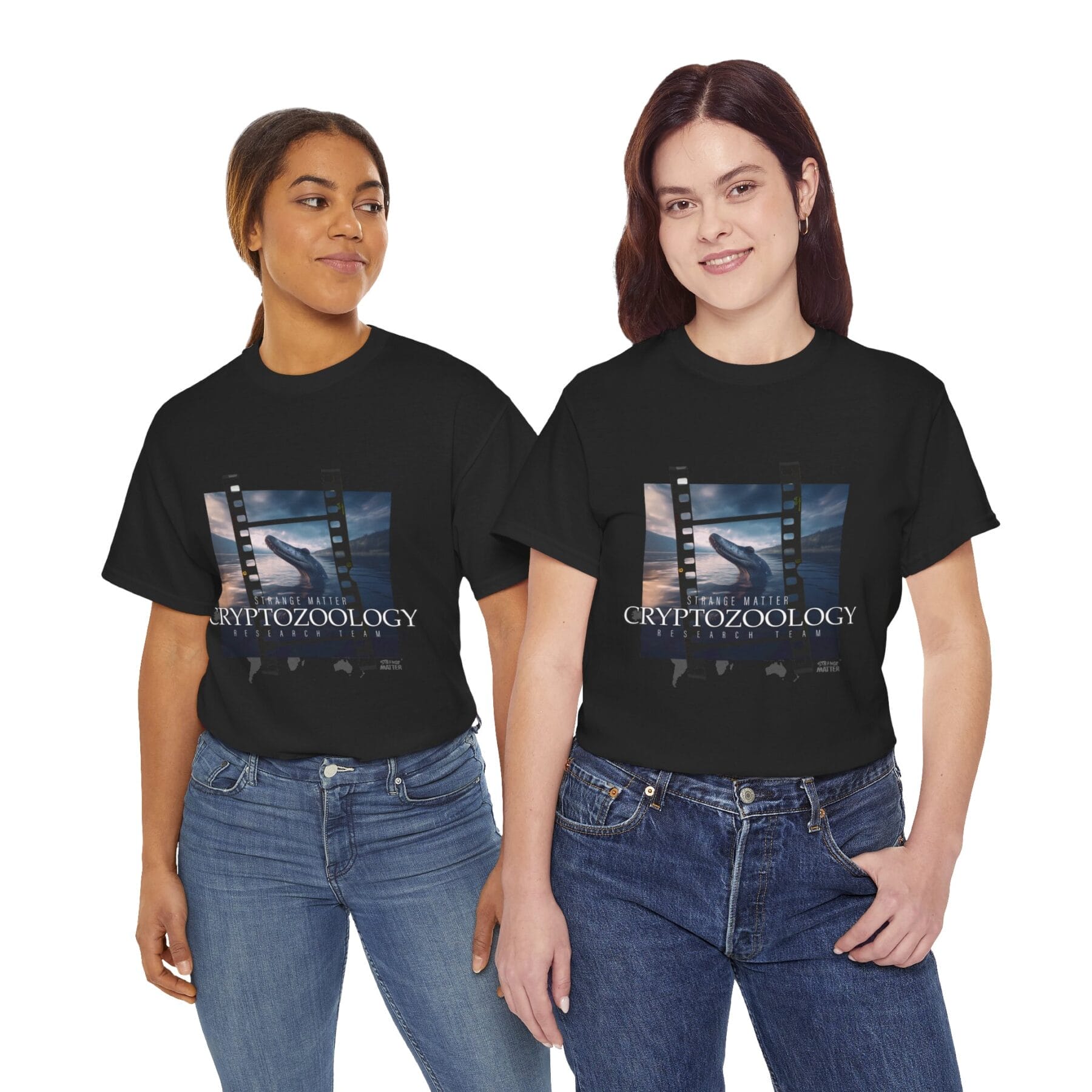 Adult Heavy Cotton Tee - Strange Matter - Cryptozoology Research Team - Lake Monsters - Image 3