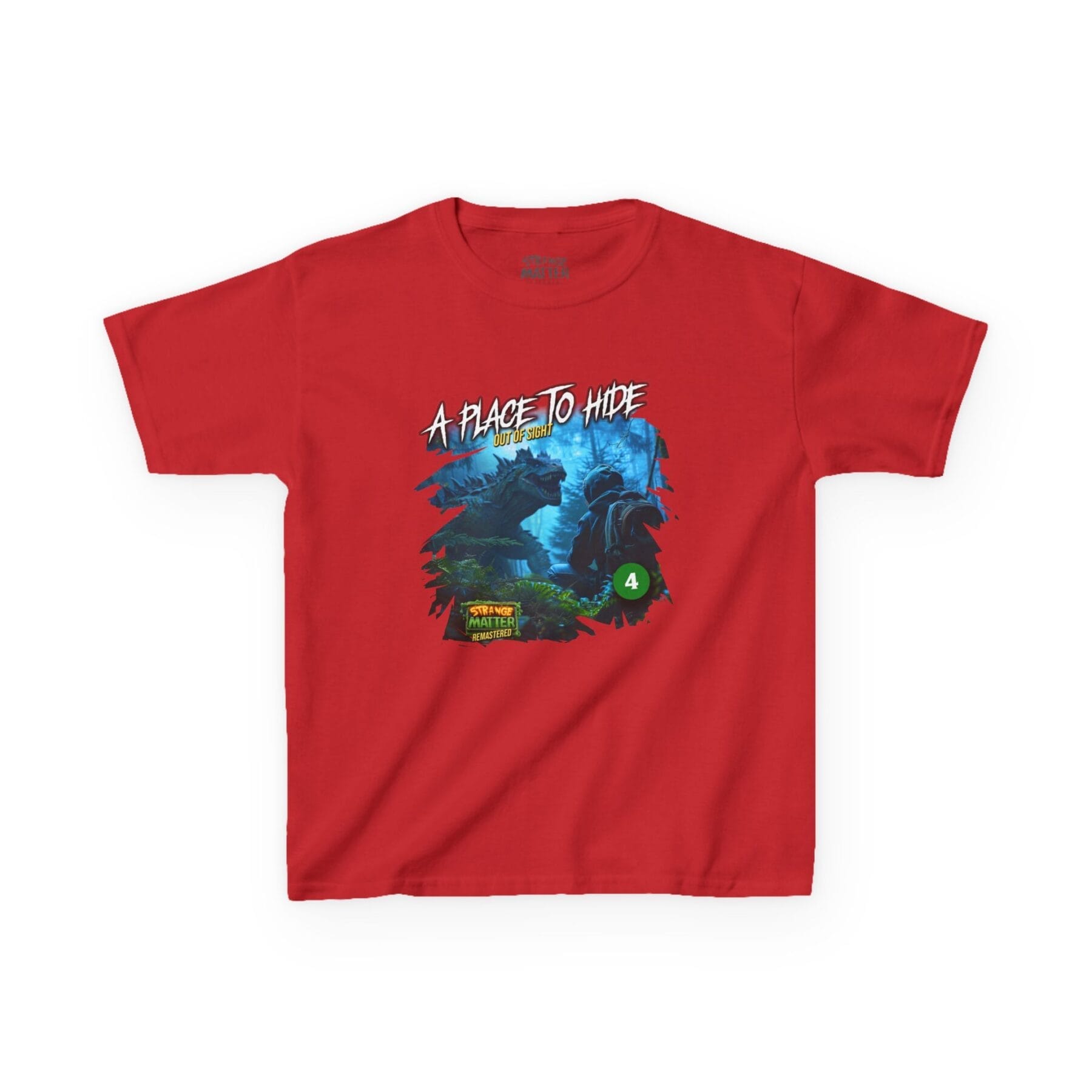 Kids Heavy Cotton Tee - Strange Matter: A Place to Hide - T-Shirt for YA horror and Action fans - Image 15