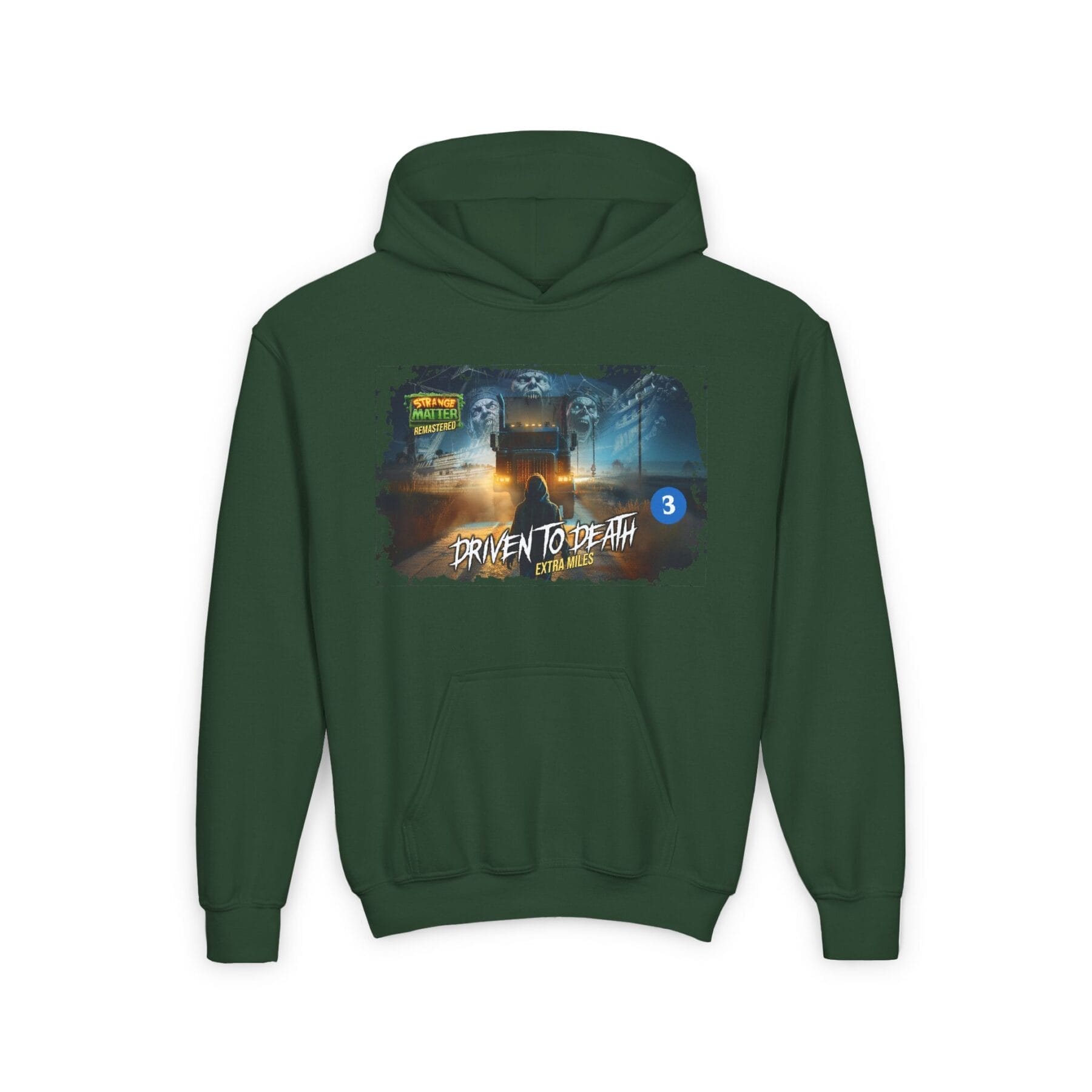 Kids Midweight Hoodie - Strange Matter: Driven to Death - Hoodie for YA horror and Action fans - Image 9