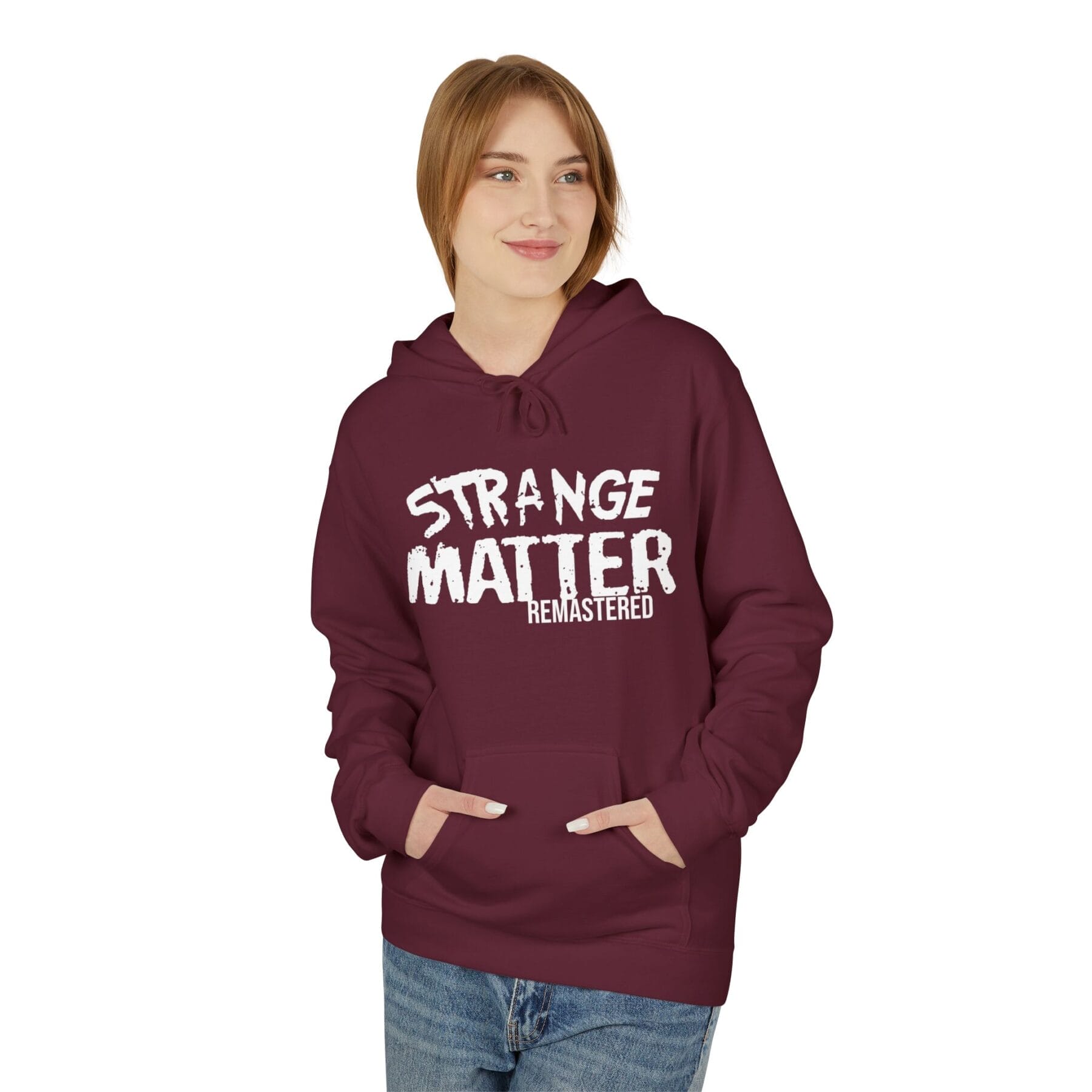 Adult Midweight Hoodie - Strange Matter: Remastered - black and white - Perfect for YA horror and Action fans - Image 9