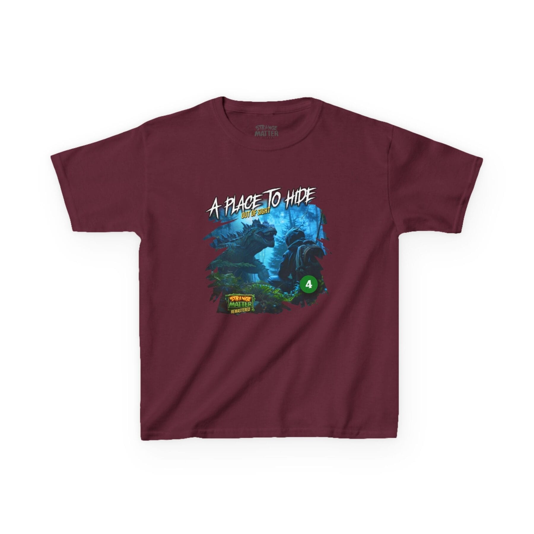 Kids Heavy Cotton Tee - Strange Matter: A Place to Hide - T-Shirt for YA horror and Action fans - Image 9