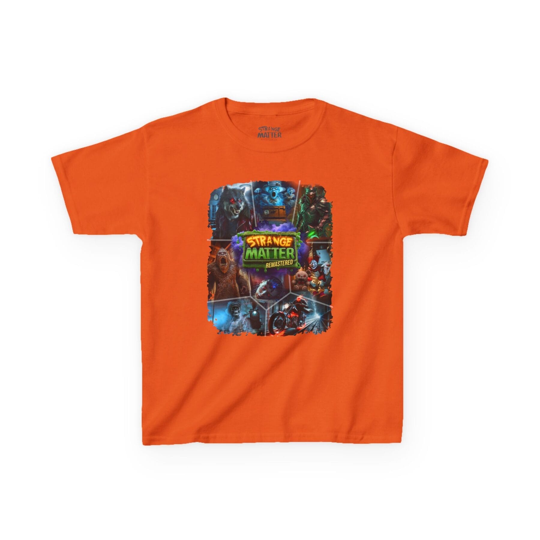 Kids Heavy Cotton Tee - Strange Matter Remastered Collage - full color - T-Shirt for YA horror and Action fans - Image 6