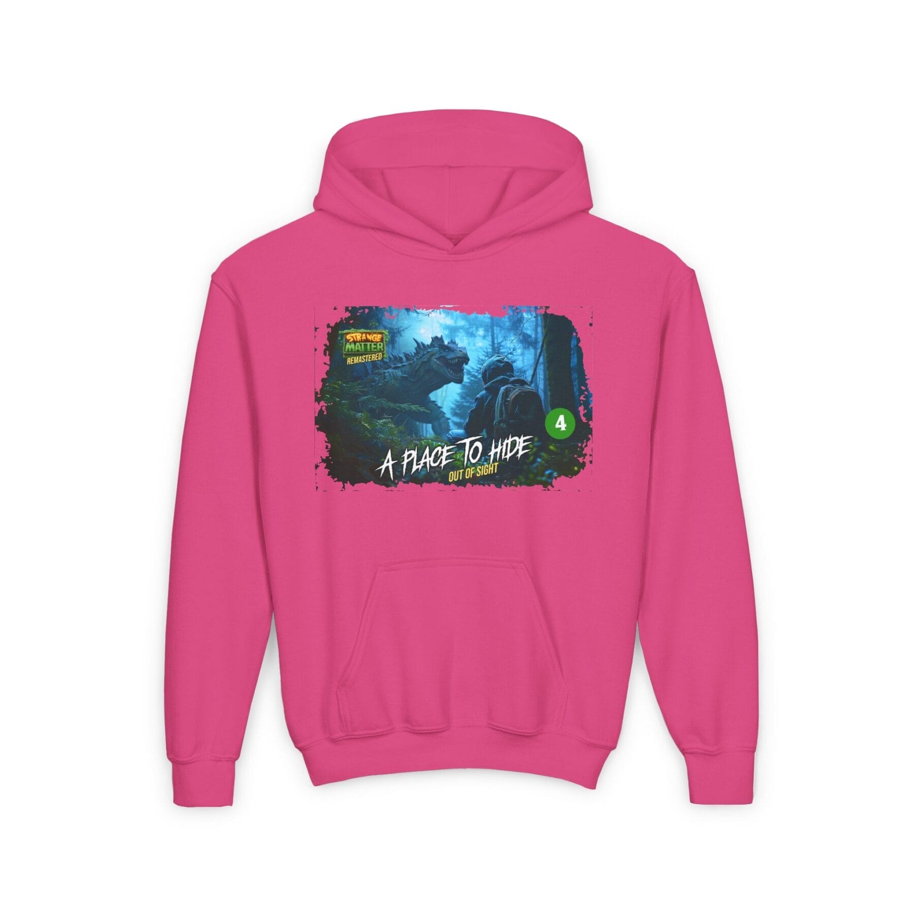 Kids Midweight Hoodie - Strange Matter: A Place to Hide - Perfect for YA horror fans - Image 14