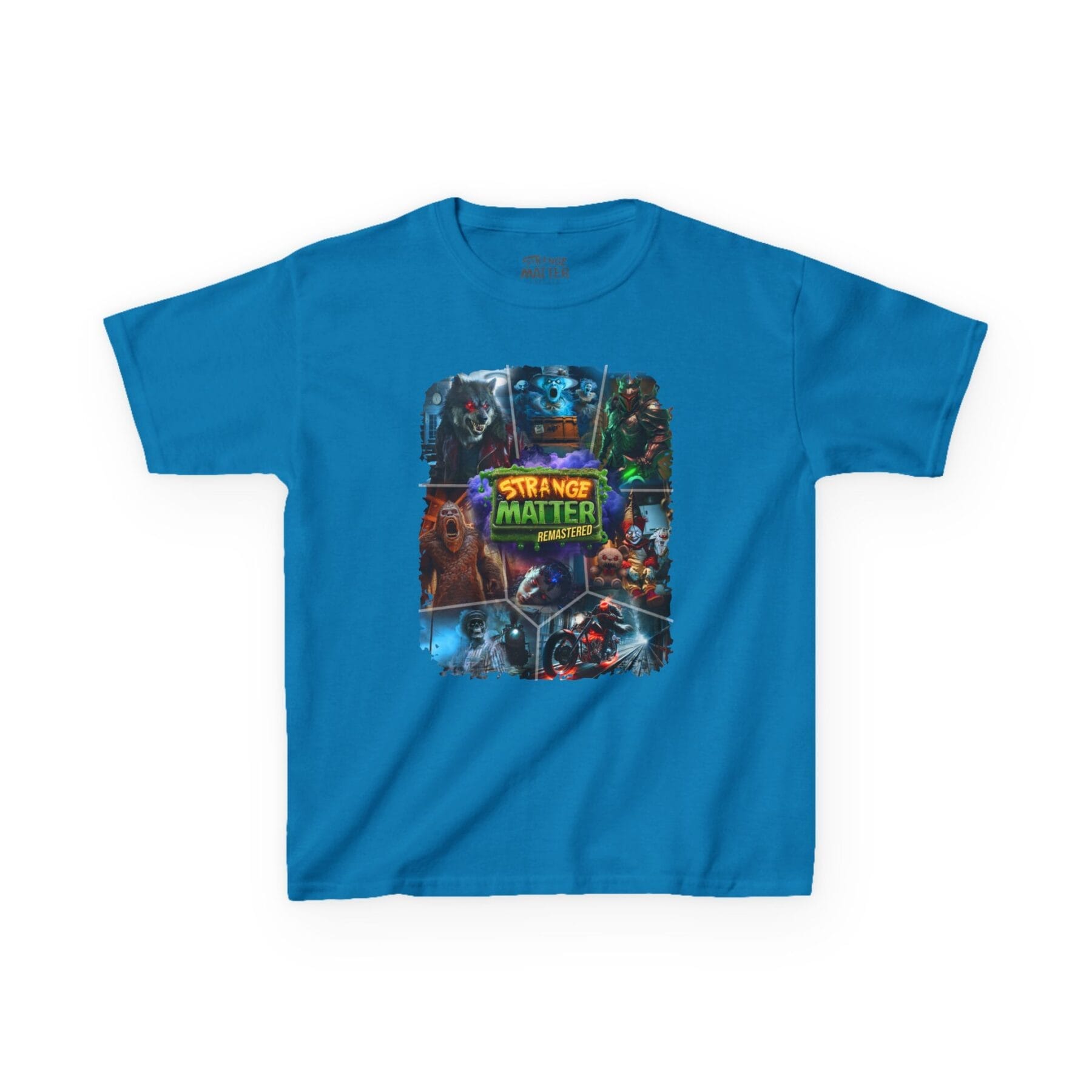 Kids Heavy Cotton Tee - Strange Matter Remastered Collage - full color - T-Shirt for YA horror and Action fans - Image 2