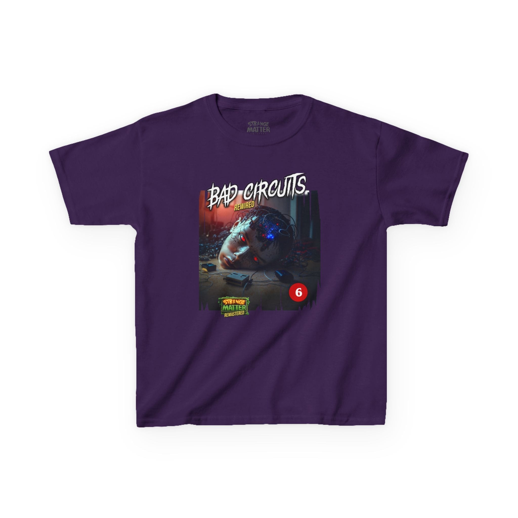 Kids Heavy Cotton Tee - Strange Matter: Bad Circuits - T-Shirt for YA horror and Action fans - Image 19