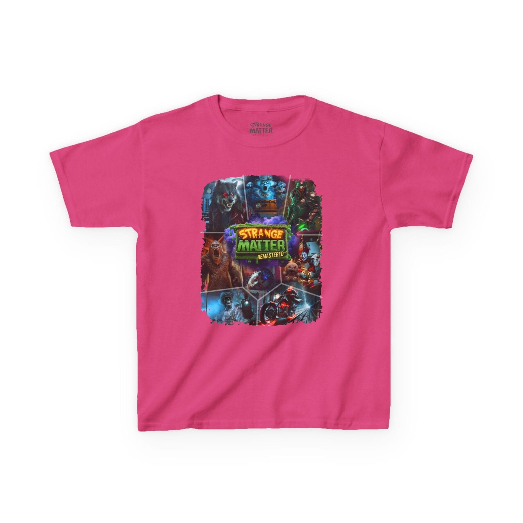 Kids Heavy Cotton Tee - Strange Matter Remastered Collage - full color - T-Shirt for YA horror and Action fans - Image 13