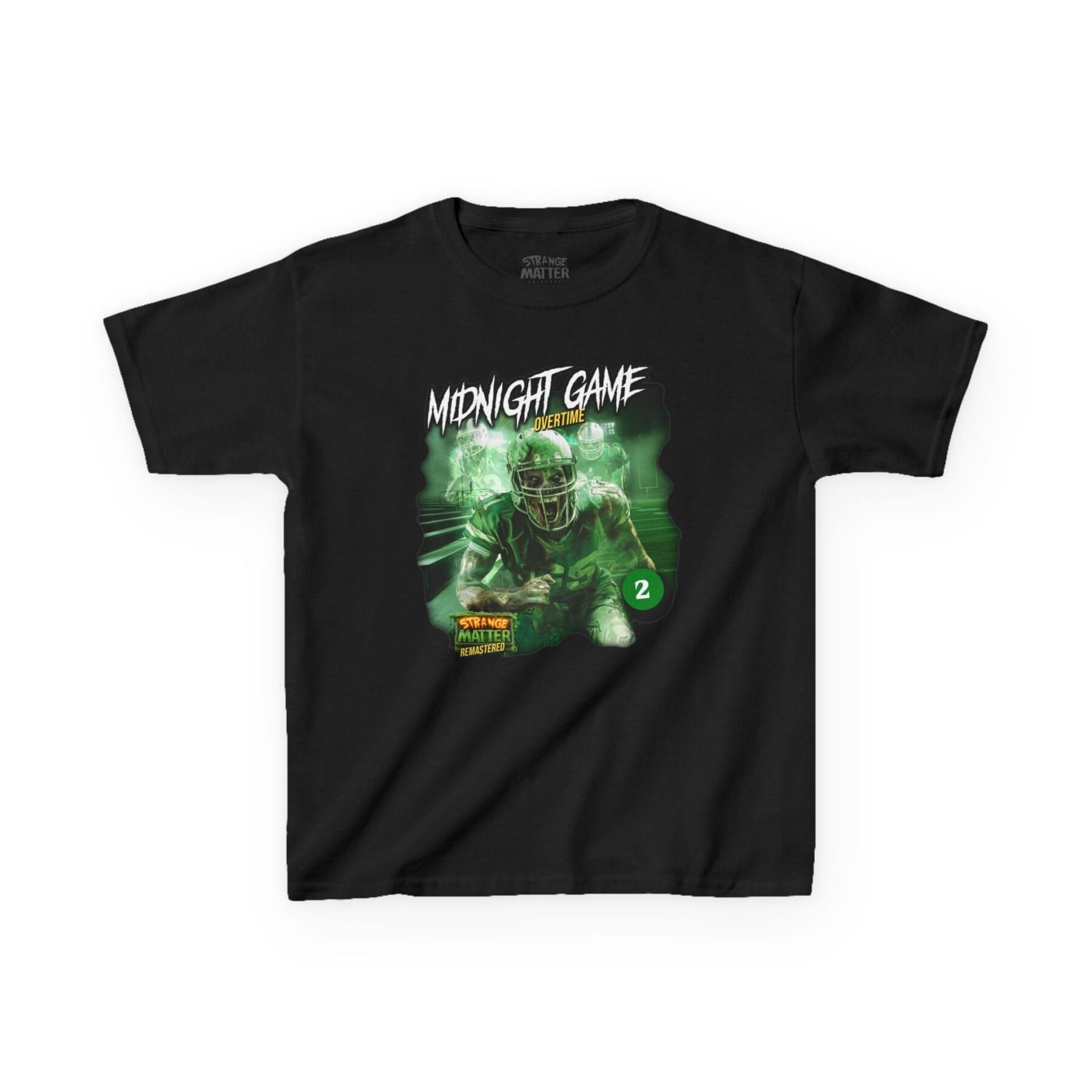 Kids Heavy Cotton Tee - Strange Matter: Midnight Game - T-Shirt for YA horror and Football fans - Image 4