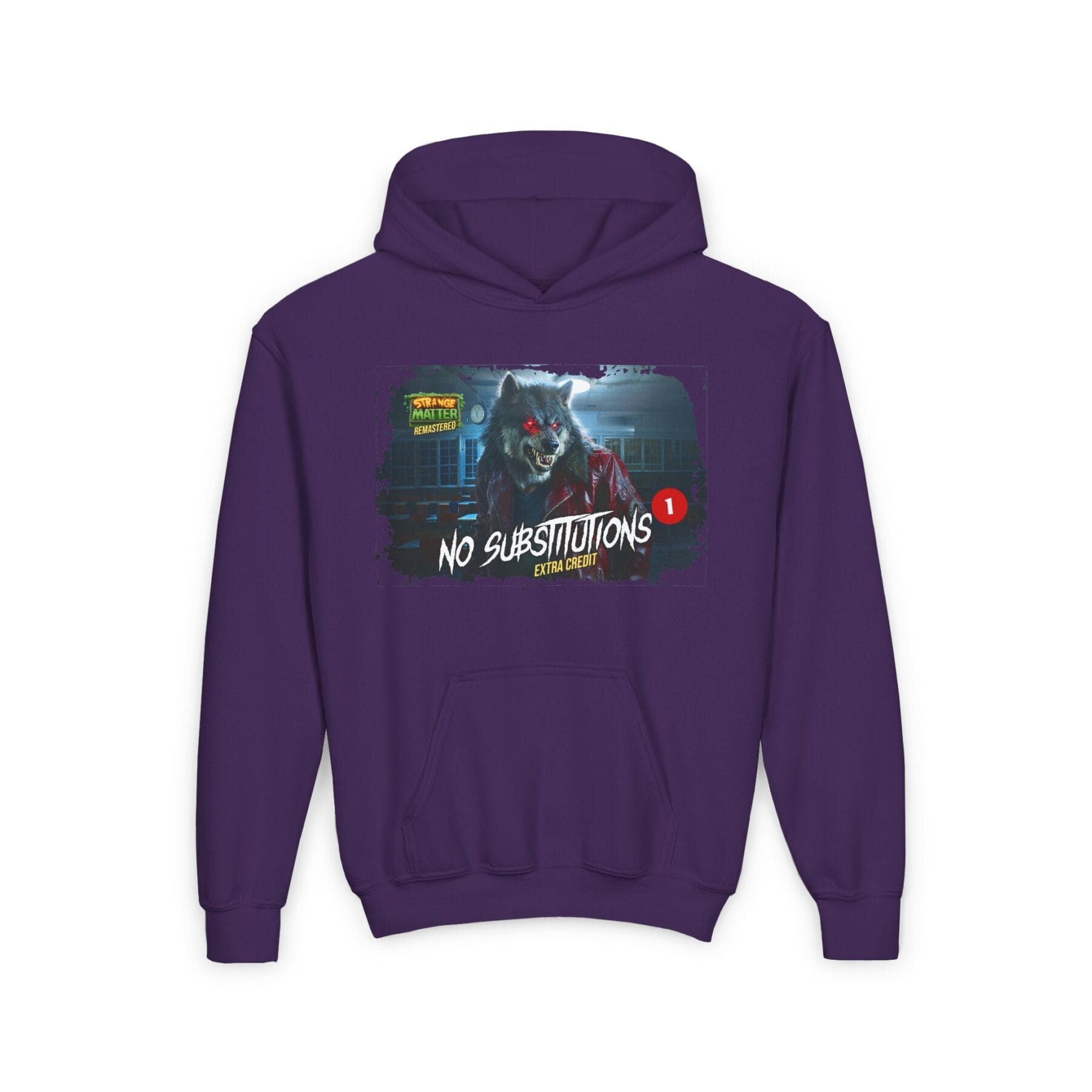 Kids Midweight Hoodie - Strange Matter: No Substitutions - Perfect for YA horror fans - Image 11