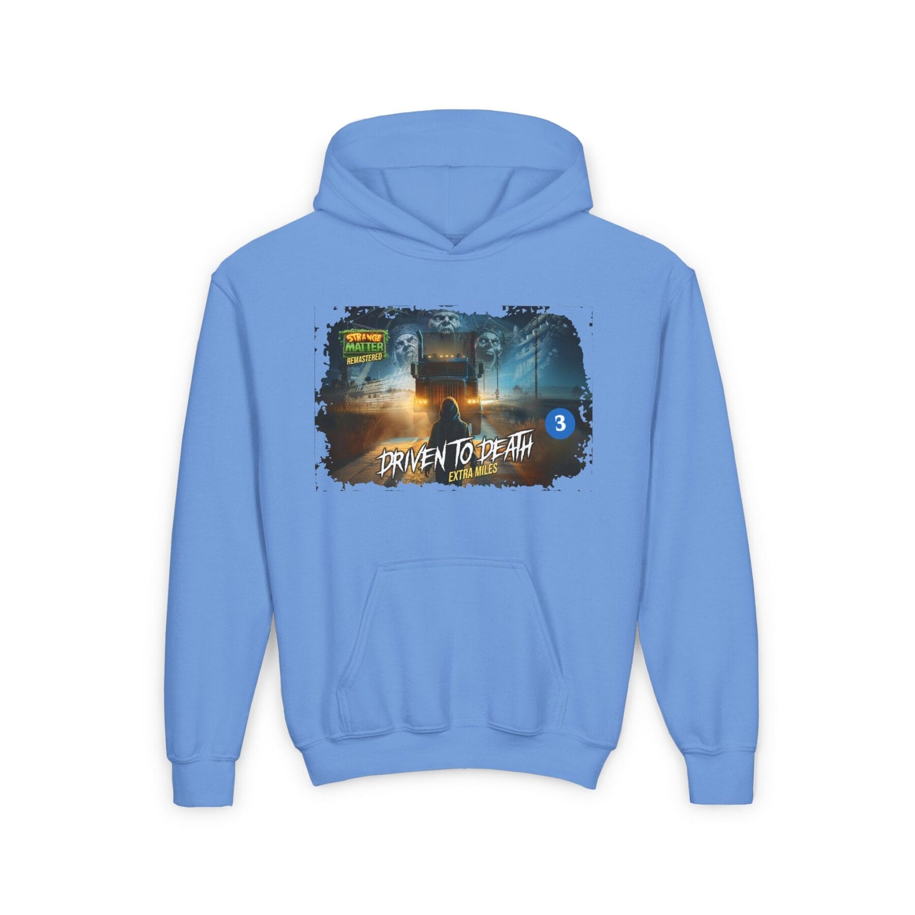 Kids Midweight Hoodie - Strange Matter: Driven to Death - Hoodie for YA horror and Action fans - Image 11