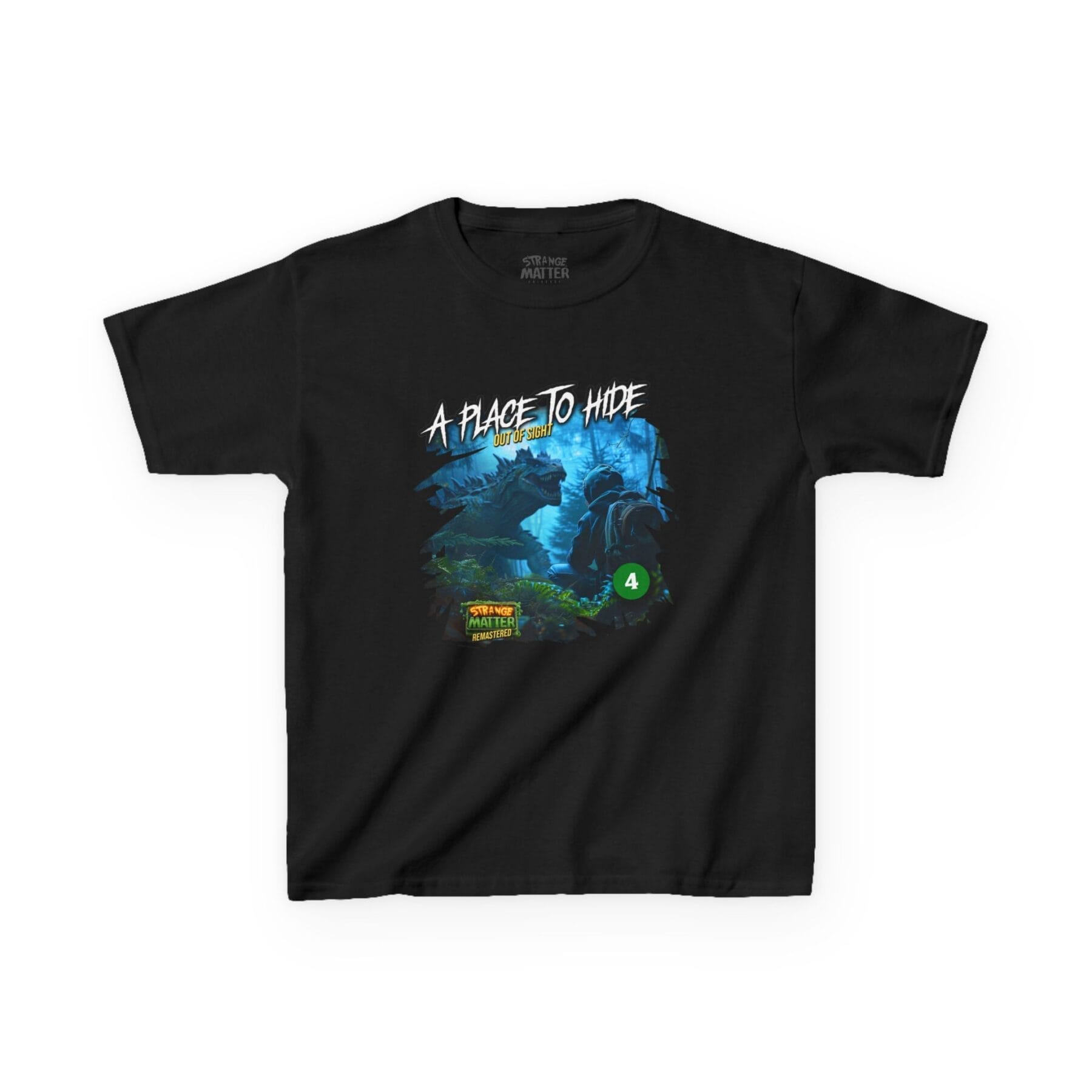 Kids Heavy Cotton Tee - Strange Matter: A Place to Hide - T-Shirt for YA horror and Action fans - Image 3