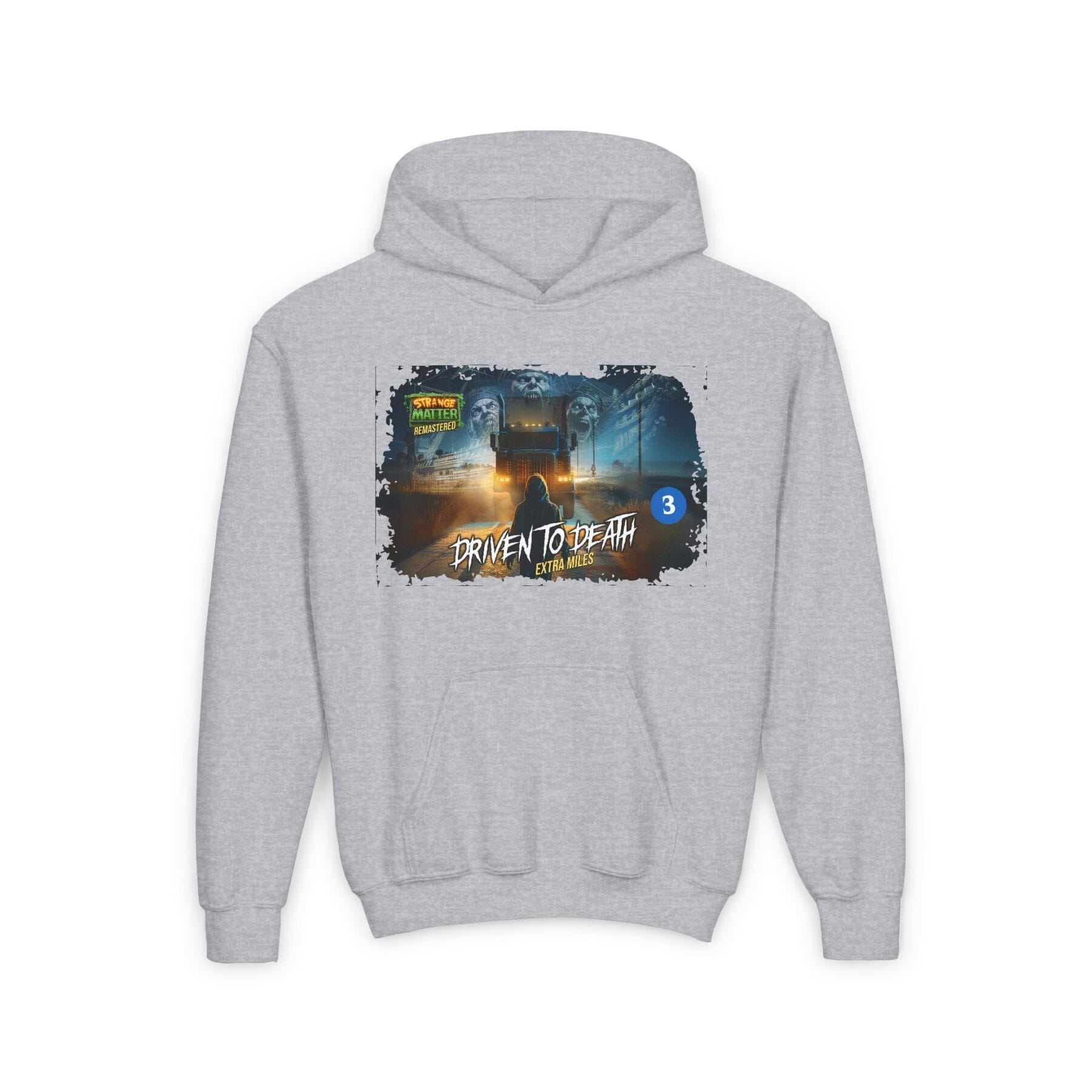 Kids Midweight Hoodie - Strange Matter: Driven to Death - Hoodie for YA horror and Action fans - Image 5