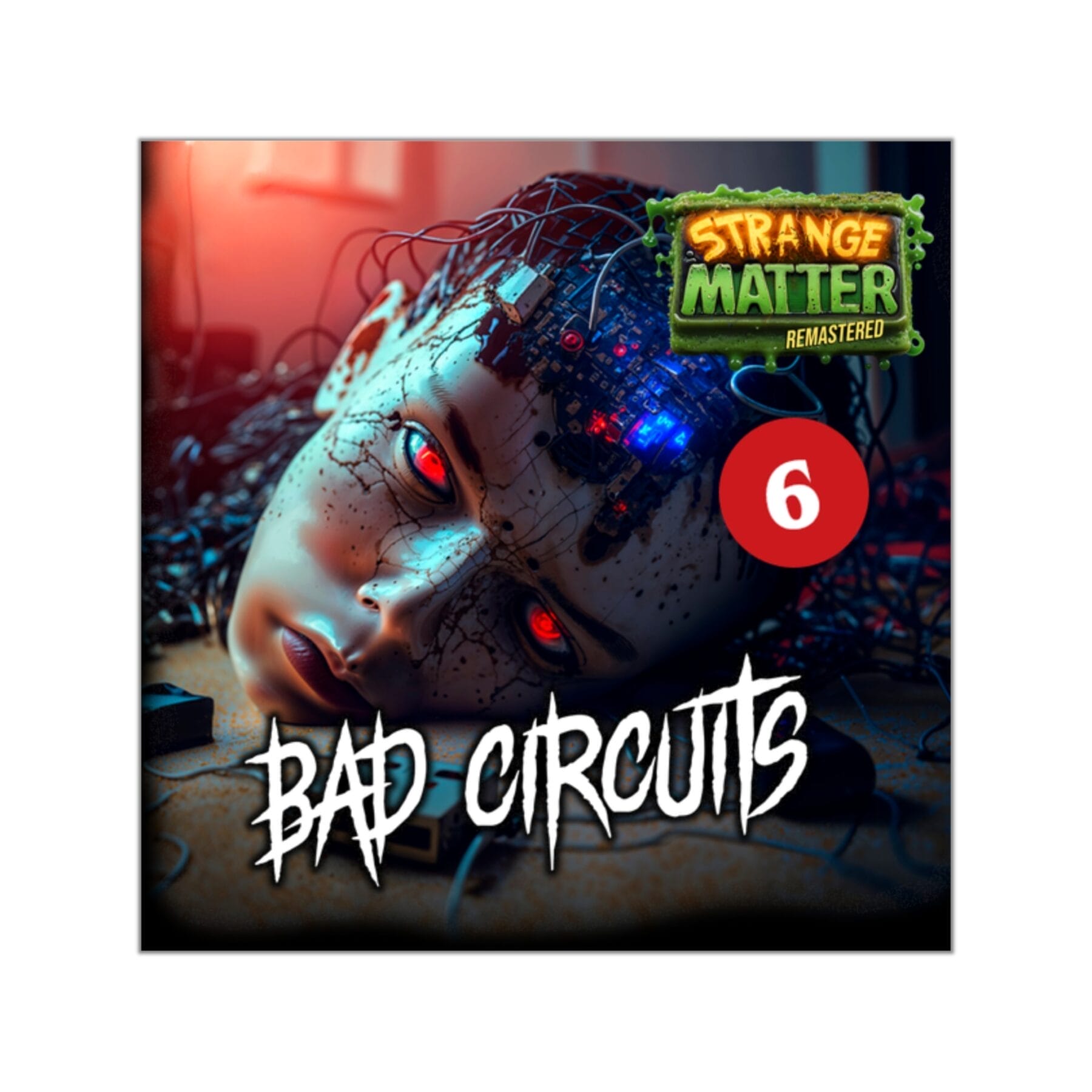 Square Vinyl Sticker - Strange Matter: Bad Circuits - Perfect for the Strange Matter and YA horror fan.