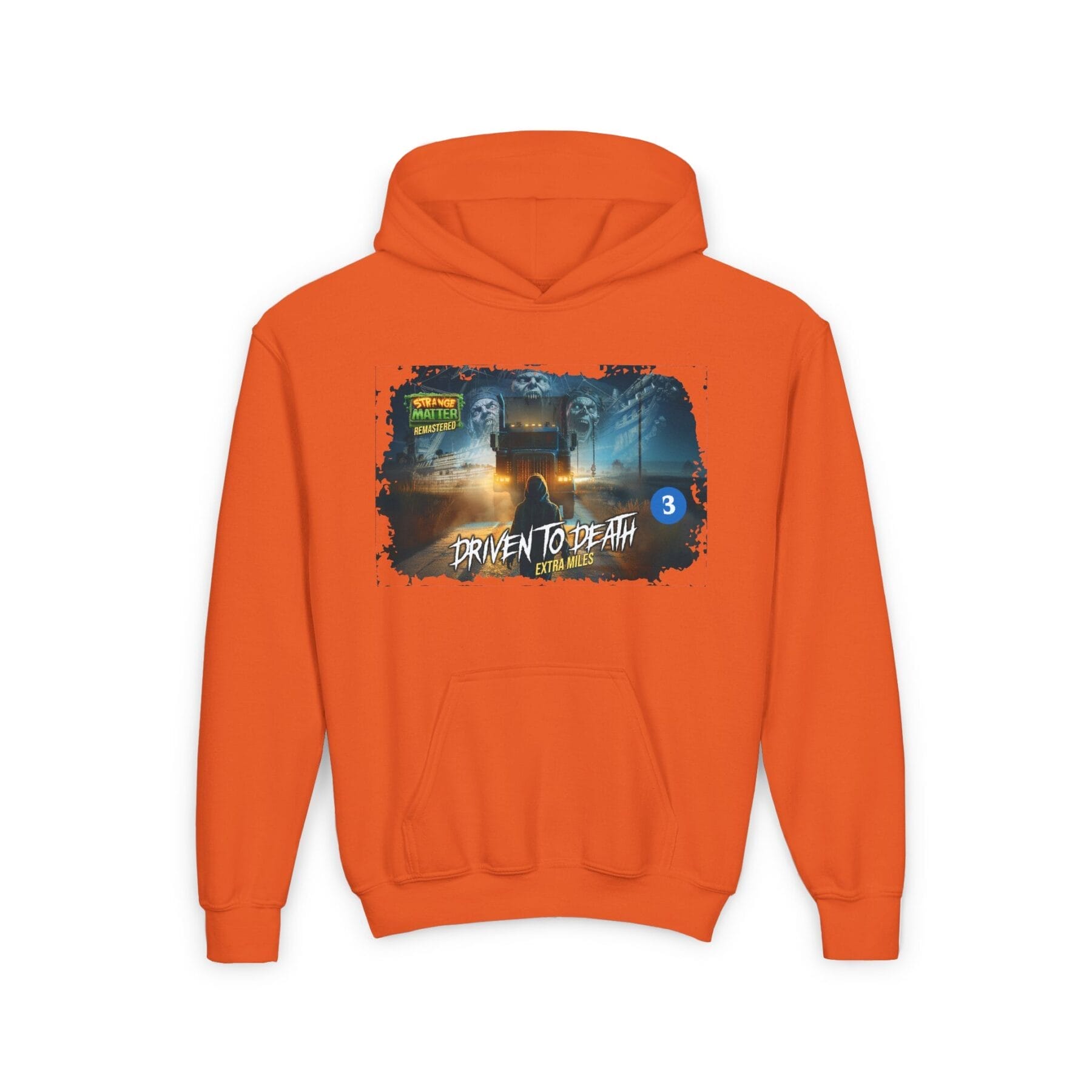Kids Midweight Hoodie - Strange Matter: Driven to Death - Hoodie for YA horror and Action fans - Image 7