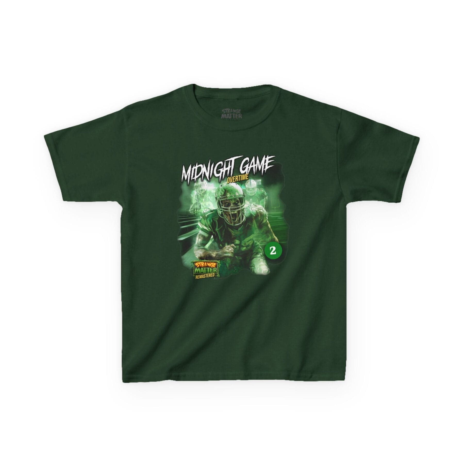 Kids Heavy Cotton Tee - Strange Matter: Midnight Game - T-Shirt for YA horror and Football fans - Image 2